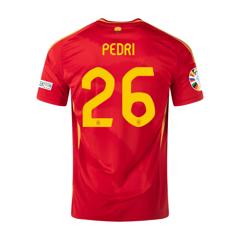 Pedri 26 Spain National Team 2024 Home Men Jersey - Scarlet