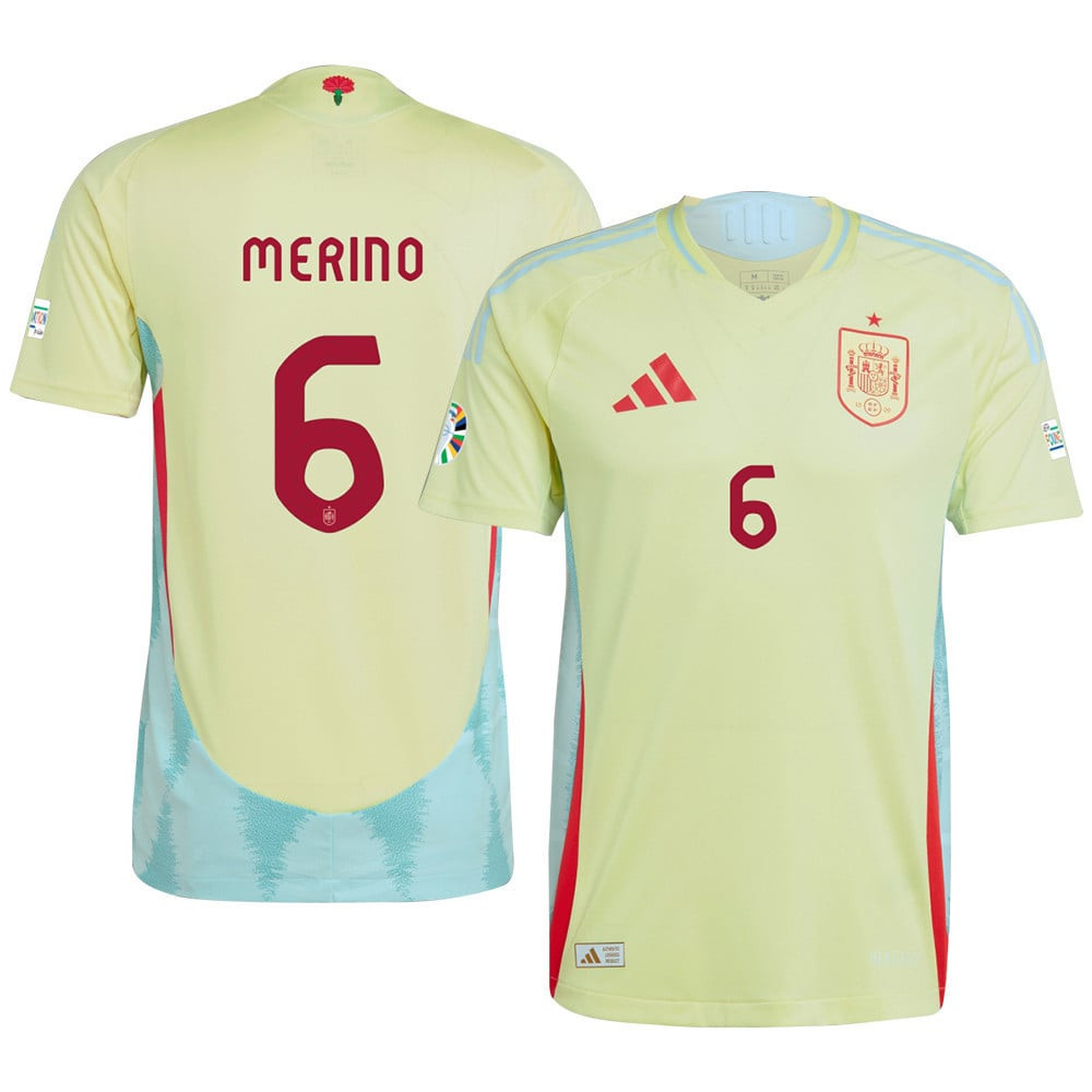 Mikel Merino 6 Spain National Team 2024 Away Men Jersey - Yellow