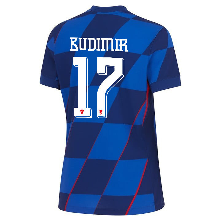 Ante Budimir 17 Croatia National Team 2024 Away WOMEN Jersey - Blue