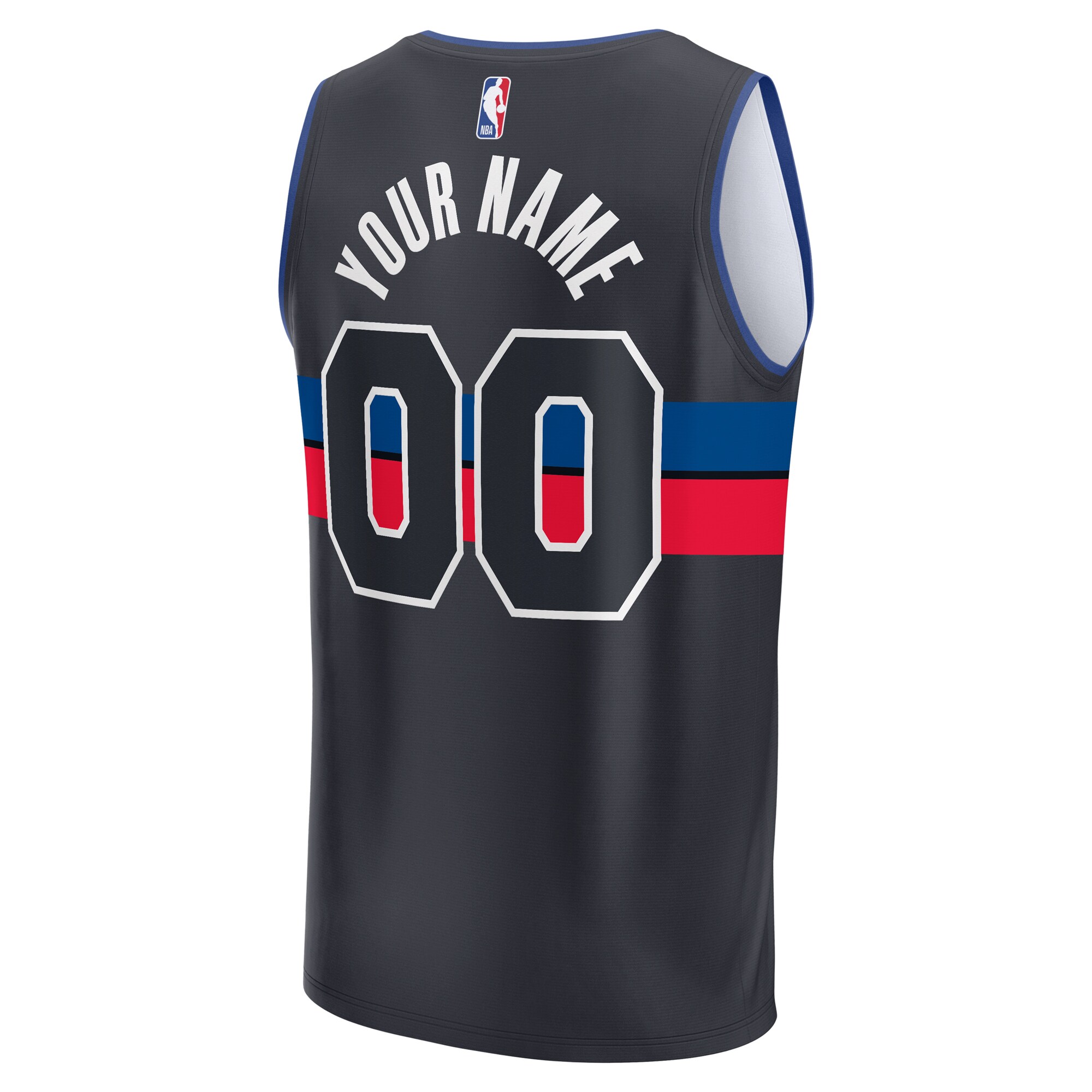 Detroit Pistons Fanatics Youth Fast Break Replica Custom Jersey - Statement Edition - Black