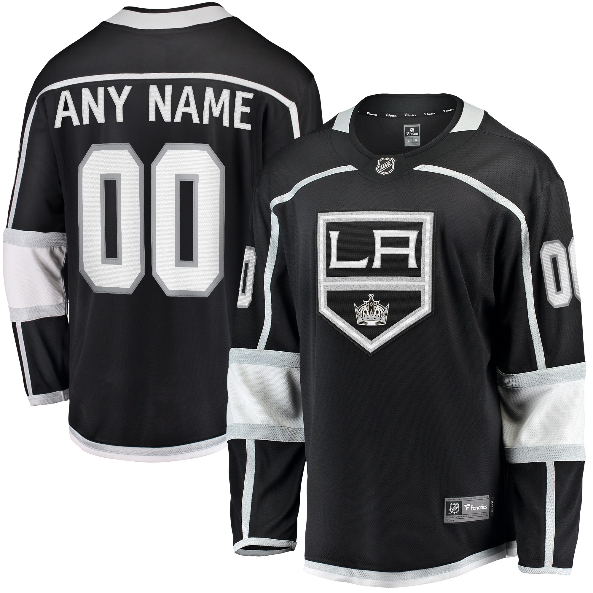 Los Angeles Kings Fanatics Home Breakaway Custom Jersey - Black
