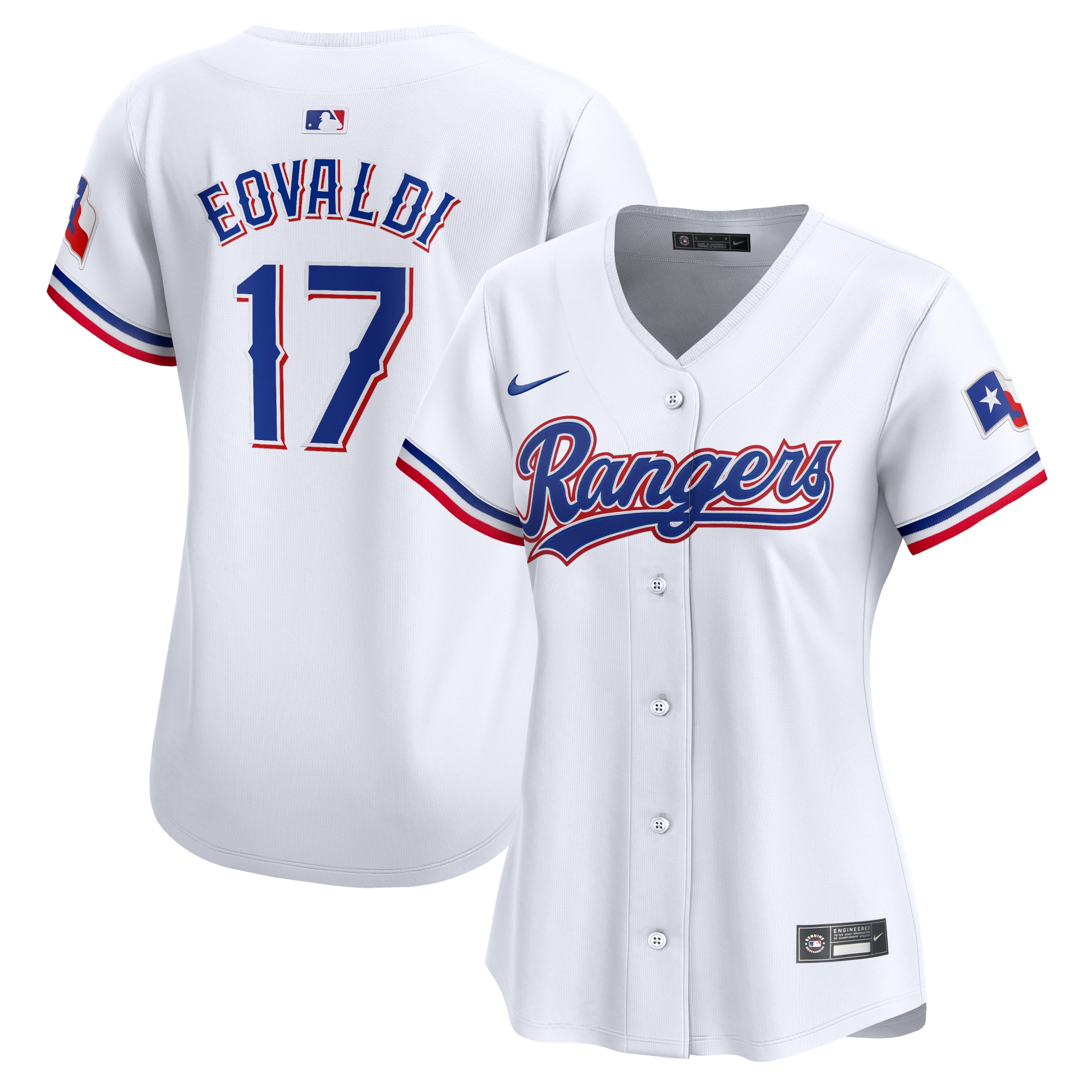 Nathan Eovaldi Texas Rangers  Women's  Home Limited Player Jersey - White
