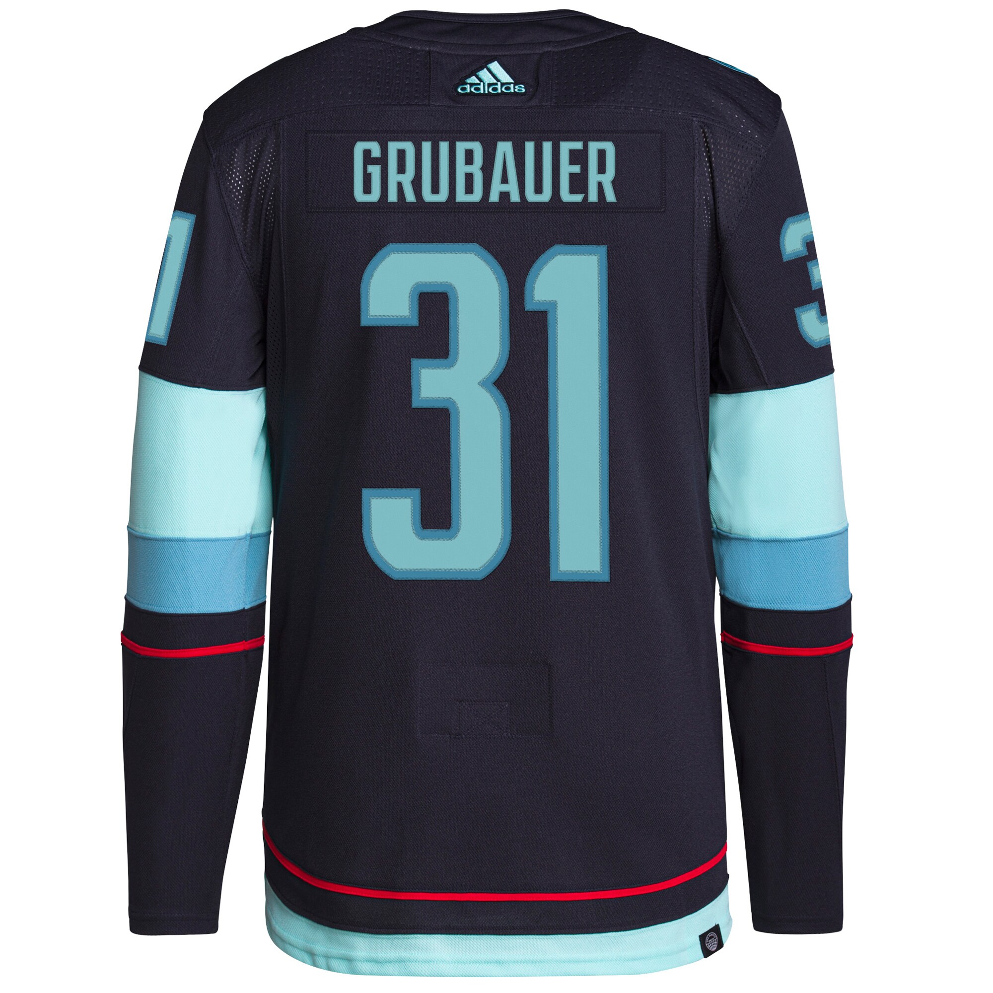 Philipp Grubauer  adidas Home Authentic Primegreen Player Jersey - Navy