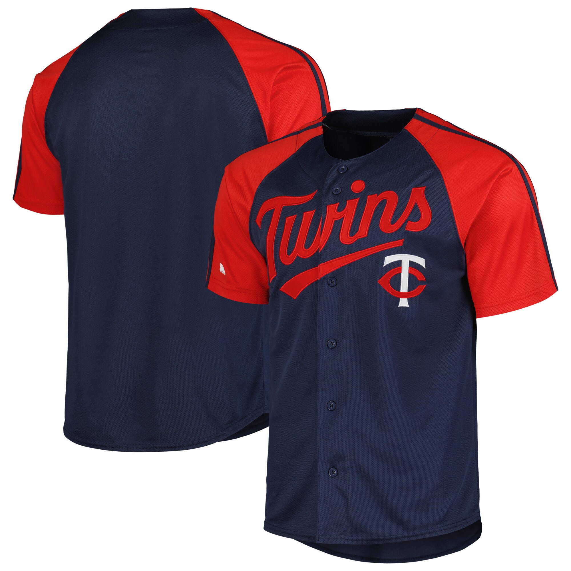 Minnesota Twins Stitches Team Raglan Jersey - Navy