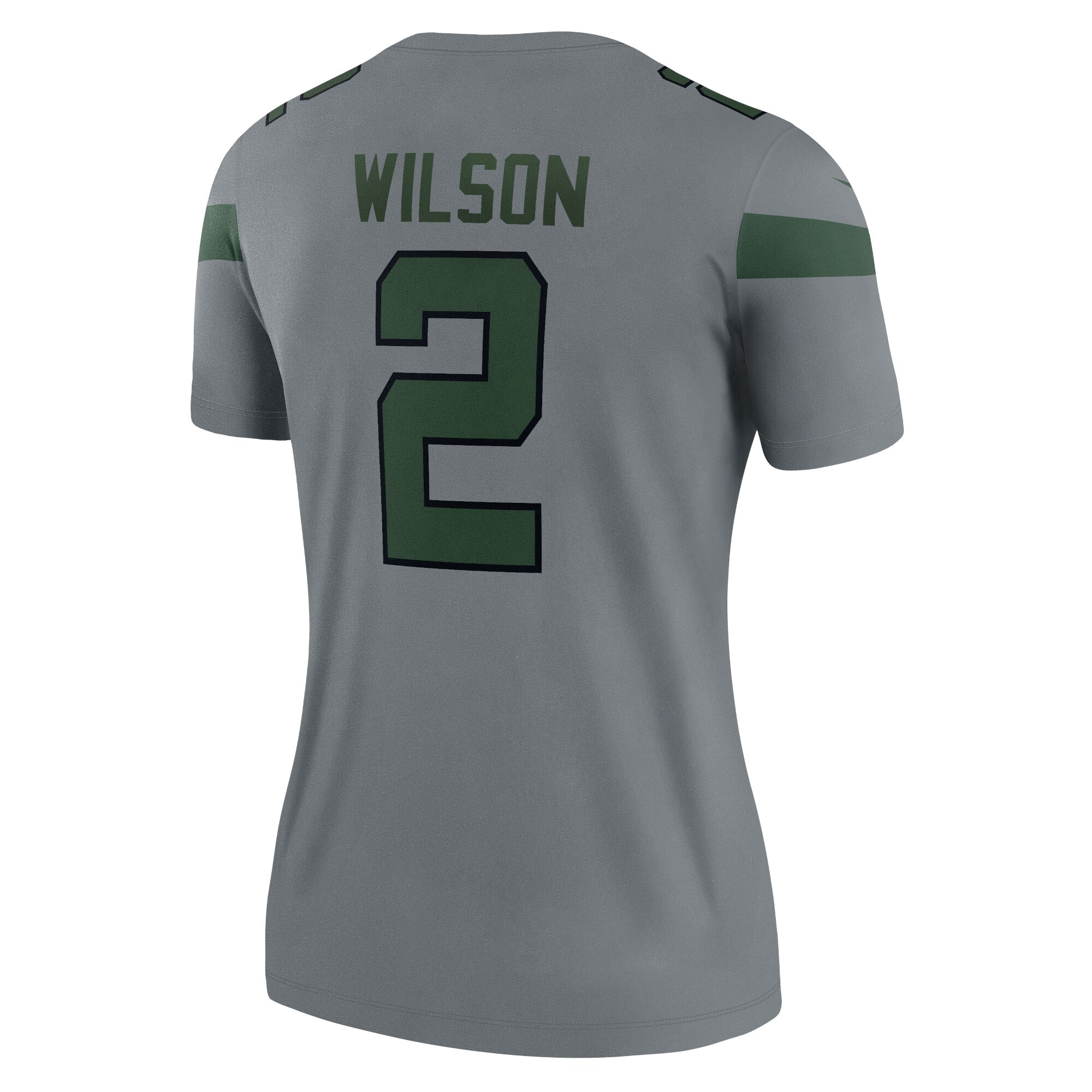 Zach Wilson New York Jets  Women's Inverted Legend Jersey - Gray