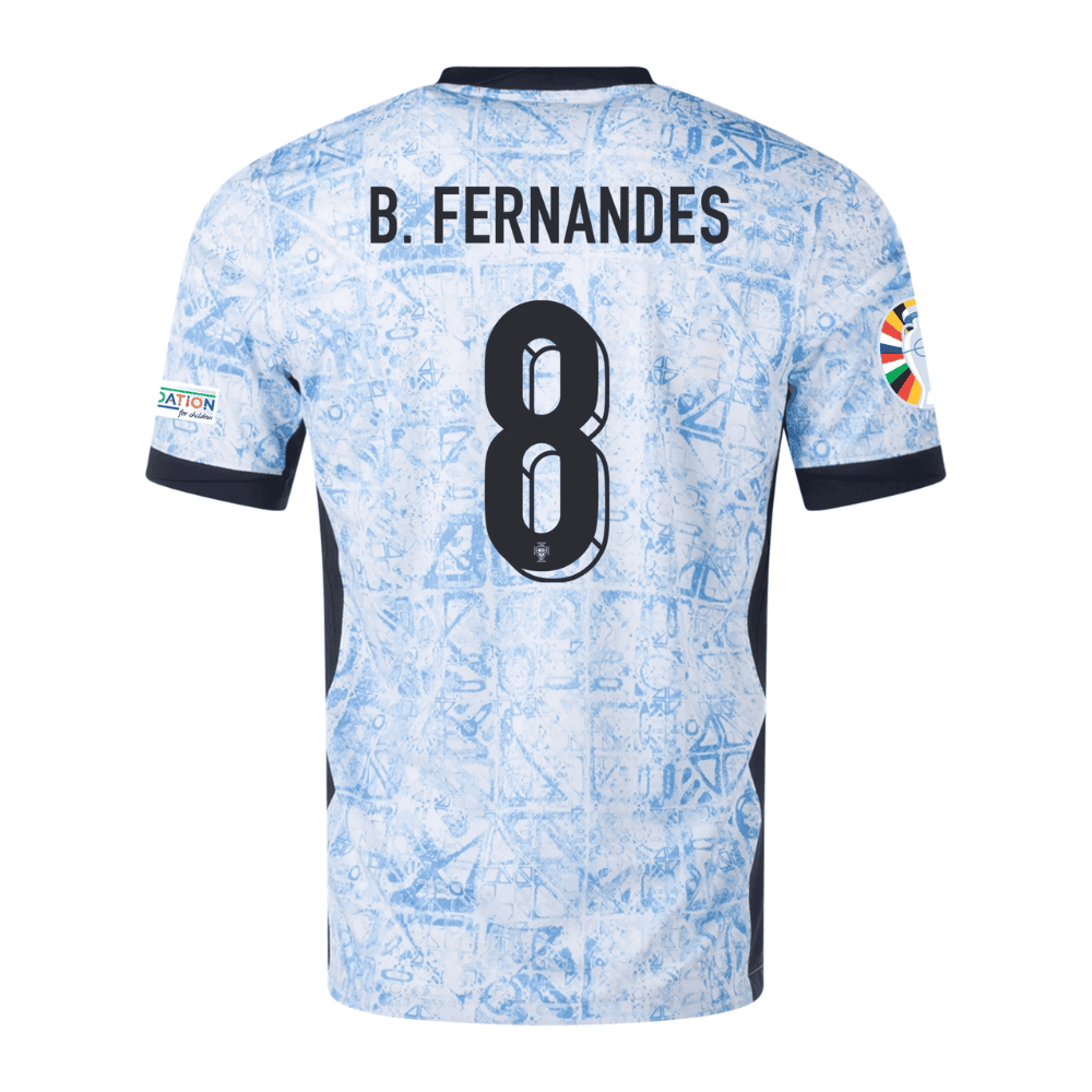Bruno Fernandes 8 Portugal National Team 2024 Away Men Jersey - Cream