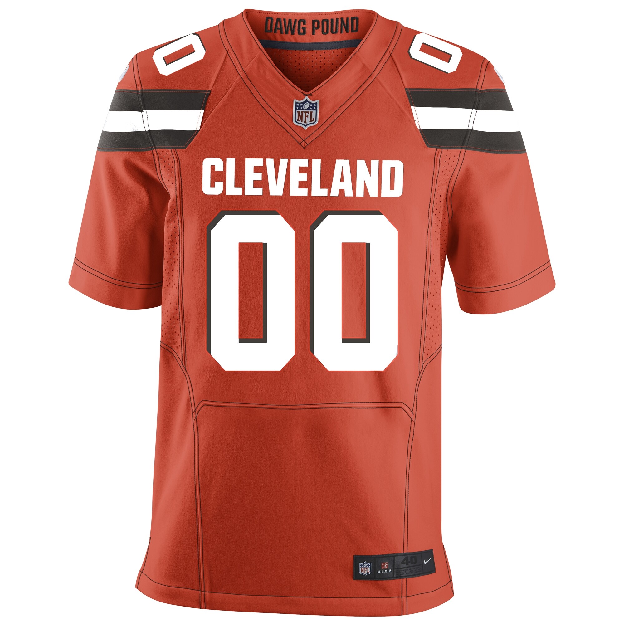 Cleveland Browns  Custom Alternate Elite Jersey - Orange