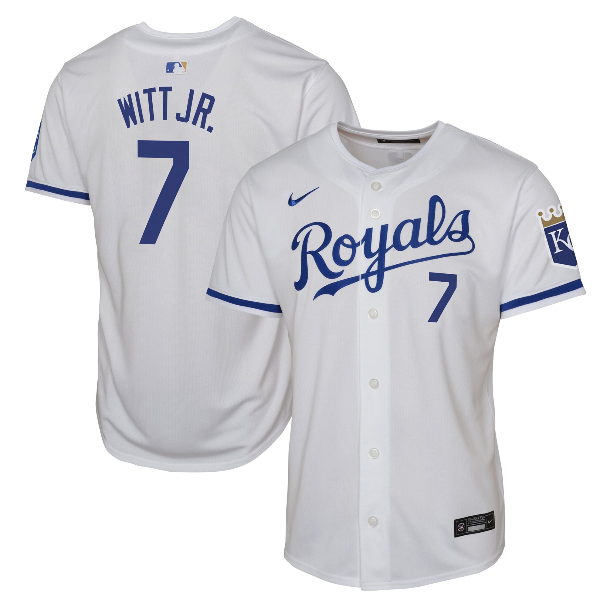 Bobby Witt Jr. Kansas City Royals  Youth Home Limited Player Jersey - White