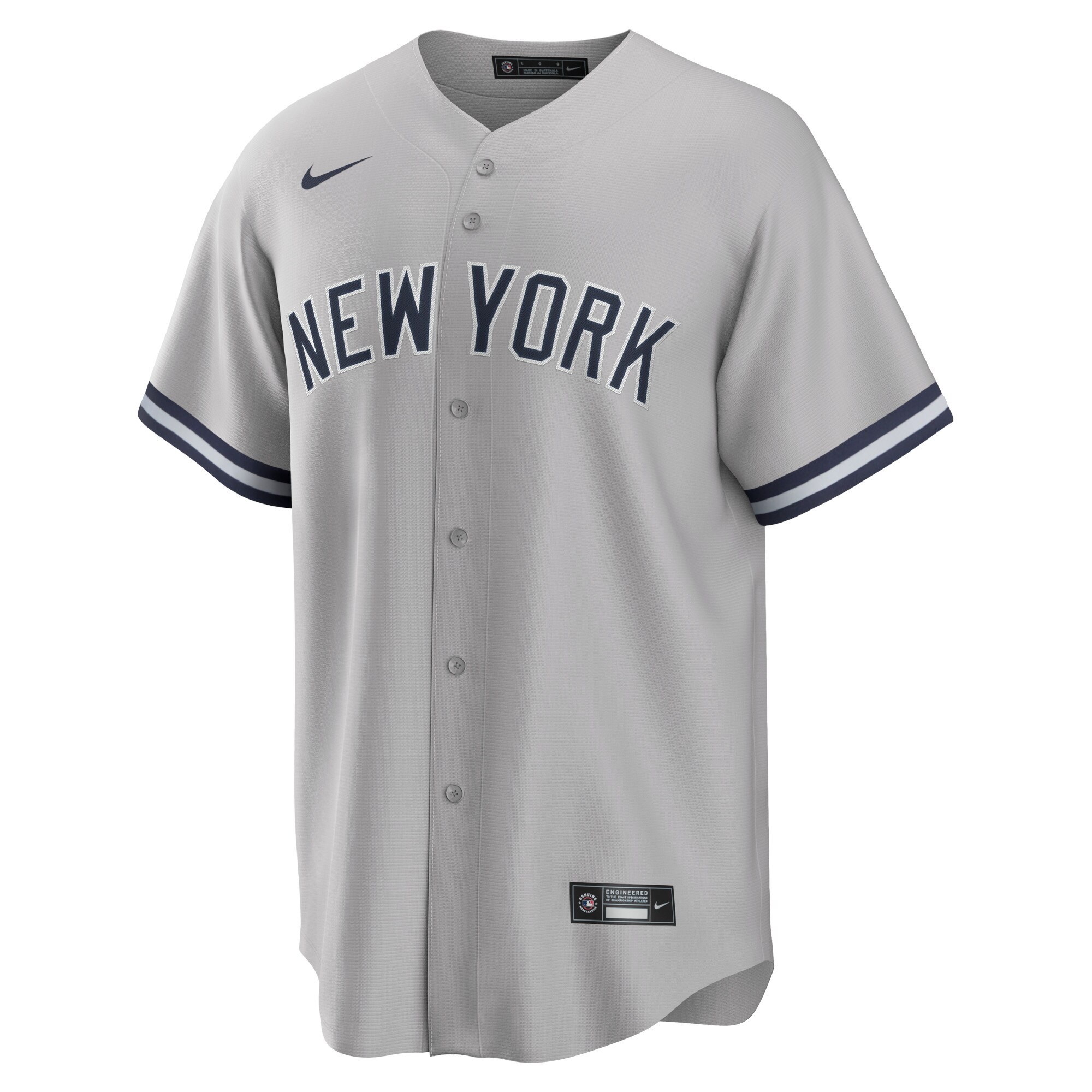 New York Yankees  Big & Tall Road Replica Team Jersey - Gray