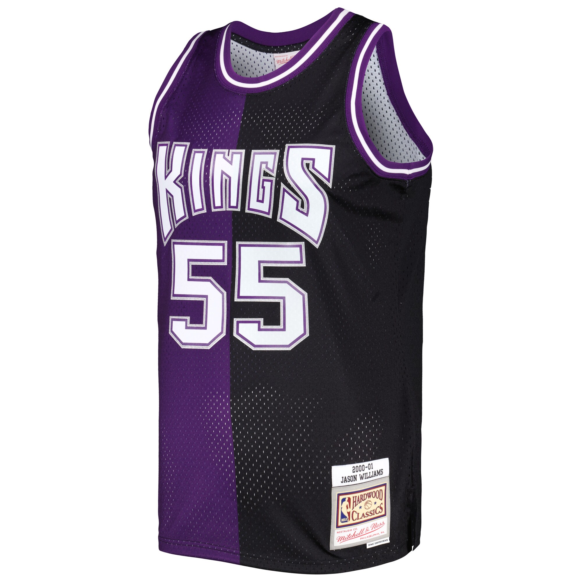 Jason Williams Sacramento Kings Mitchell & Ness Hardwood Classics 2000\/01 Split Swingman Jersey - Purple\/Black
