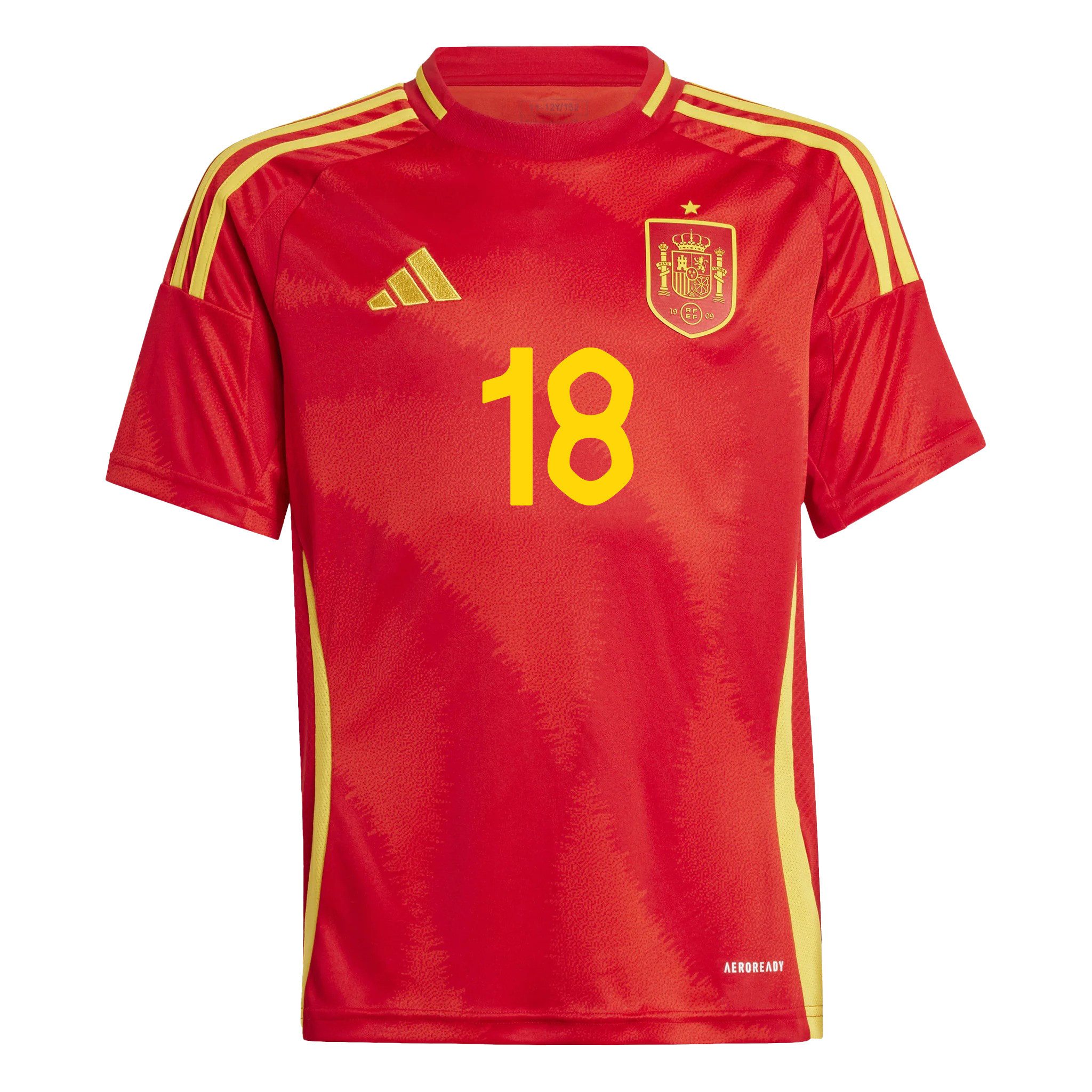 Martin Zubimendi 18 Spain National Team 2024 Home YOUTH Jersey - Red