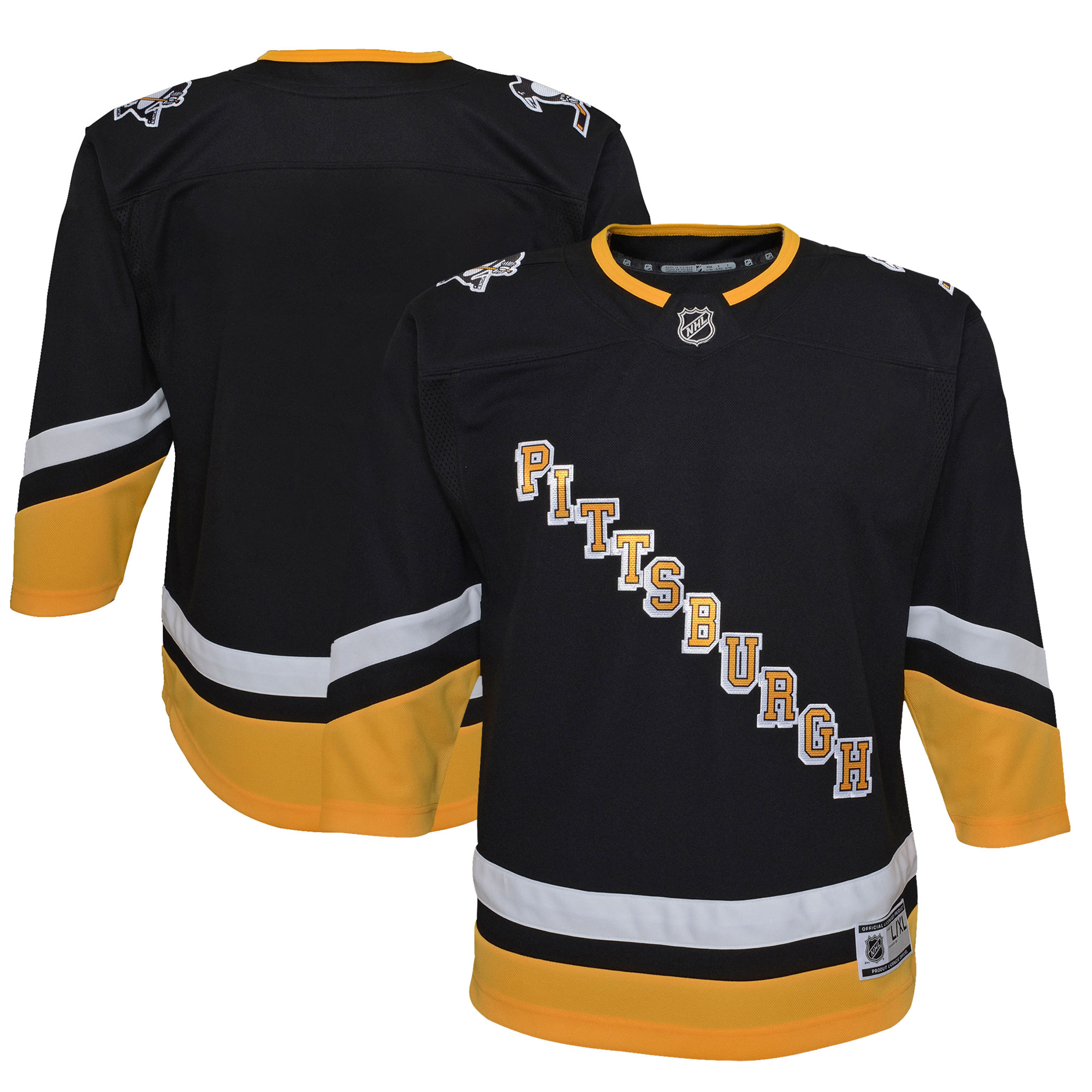 Pittsburgh Penguins Youth 2021\/22 Alternate Premier Jersey - Black