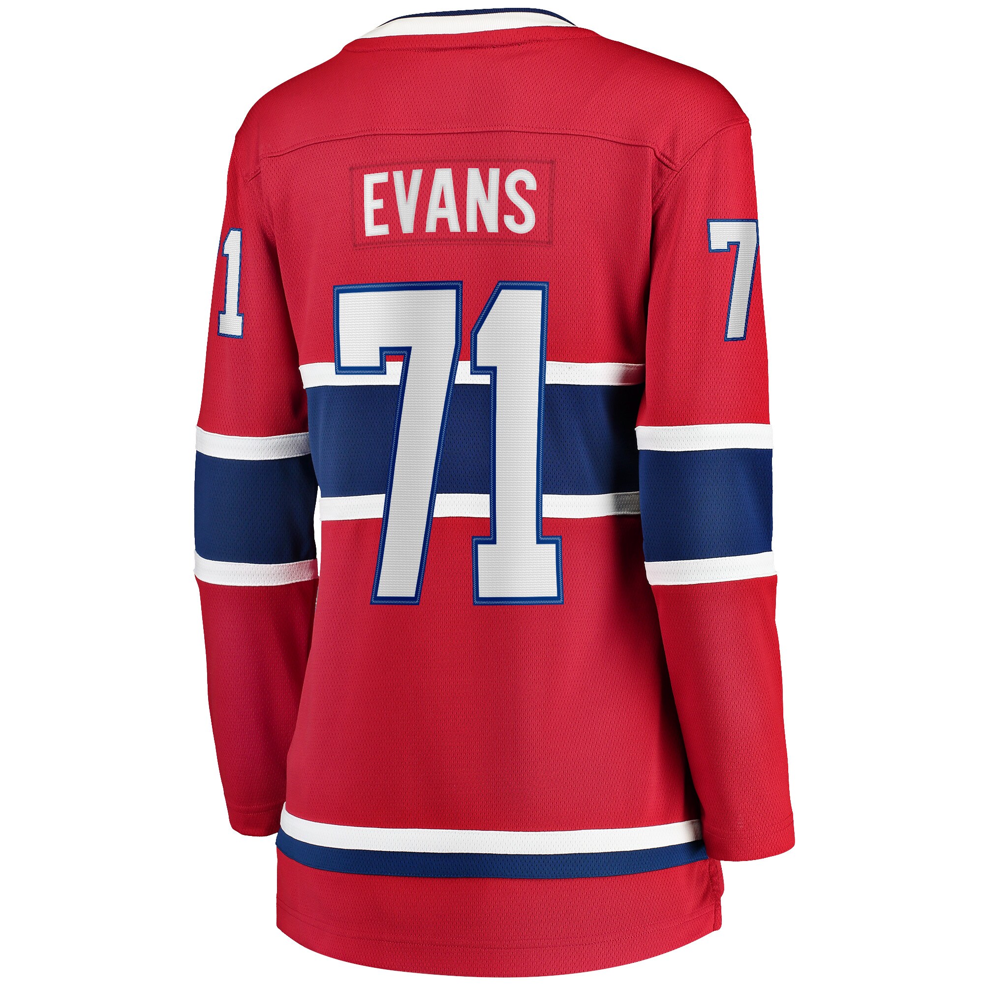 Jake Evans Montreal Canadiens Fanatics Women's Home Breakaway Player Jersey - Red