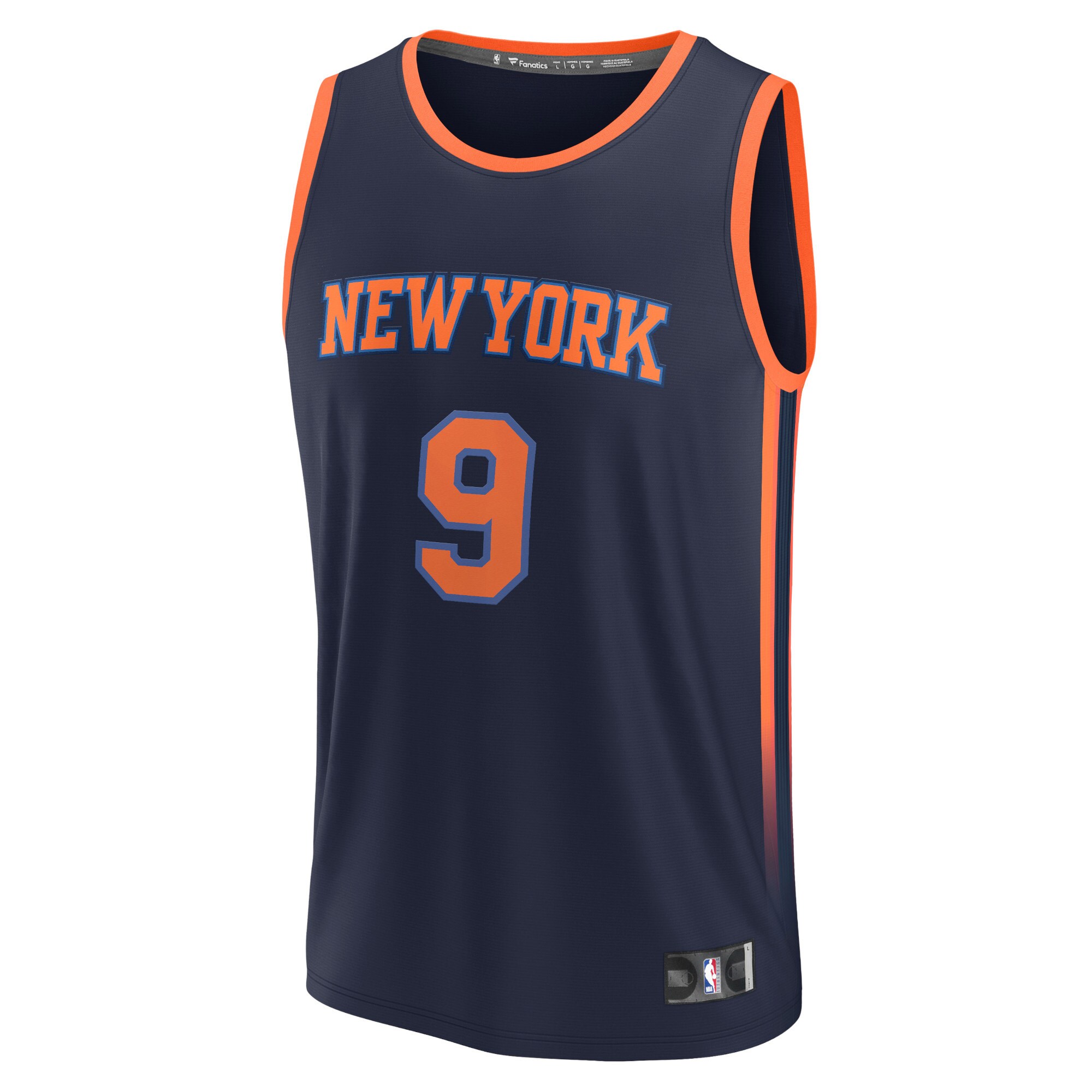 RJ Barrett New York Knicks Fanatics Fast Break Replica Player Jersey - Statement Edition - Navy
