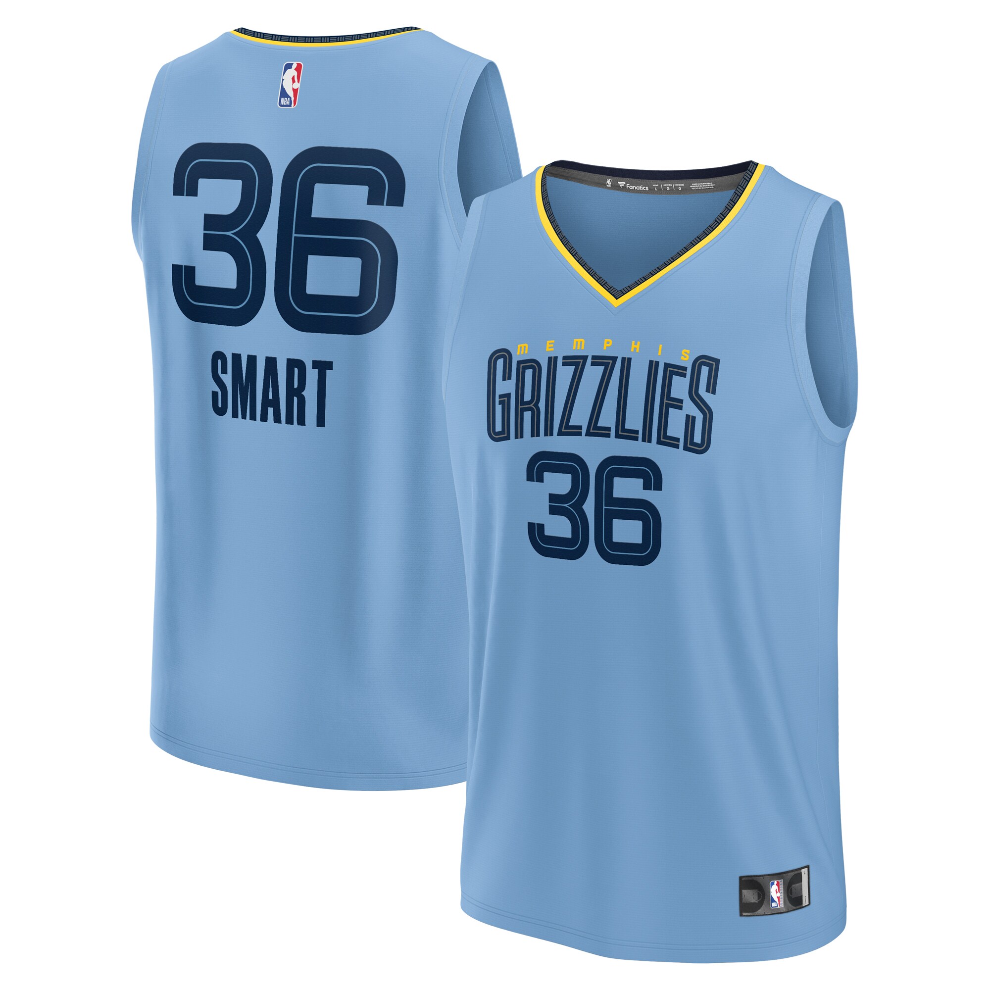 Marcus Smart Memphis Grizzlies Fanatics Youth Fast Break Player Jersey - Statement Edition - Light Blue