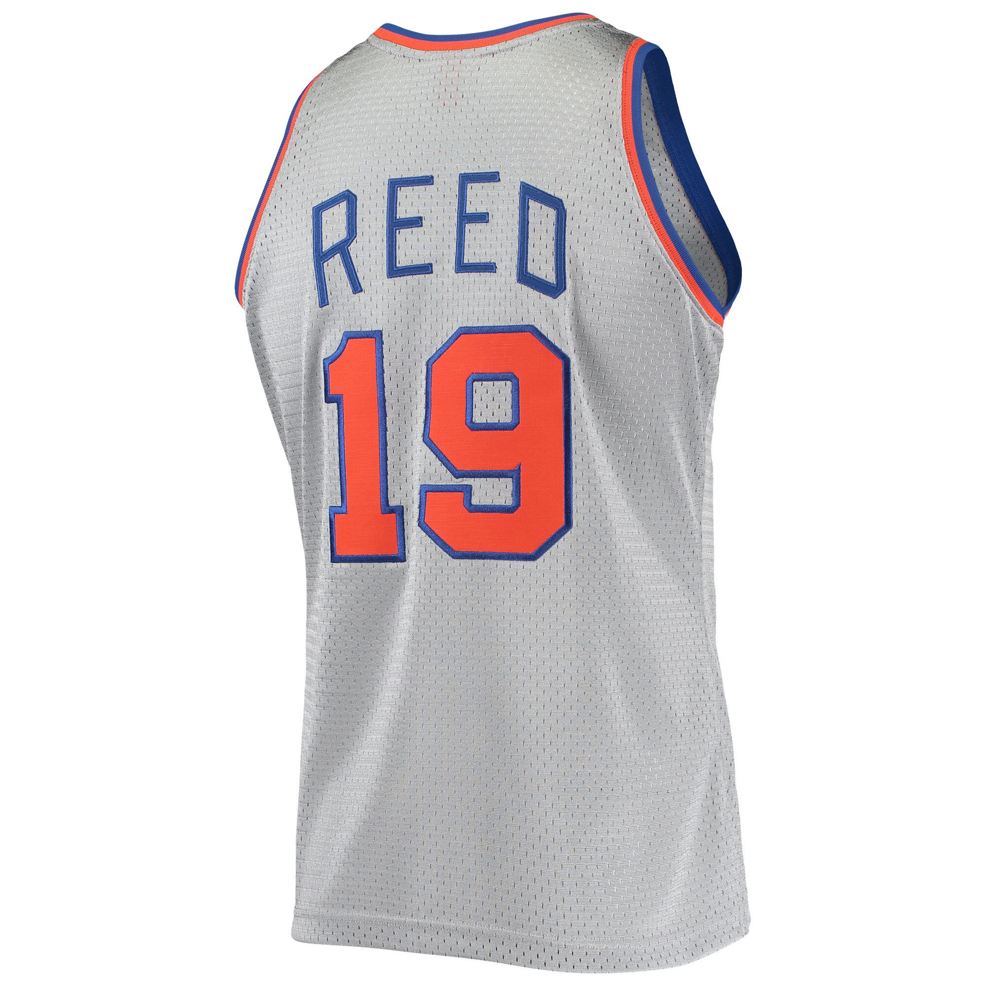 Willis Reed New York Knicks Mitchell & Ness 75th Anniversary 1969\/70 Hardwood Classics Swingman Jersey - Silver