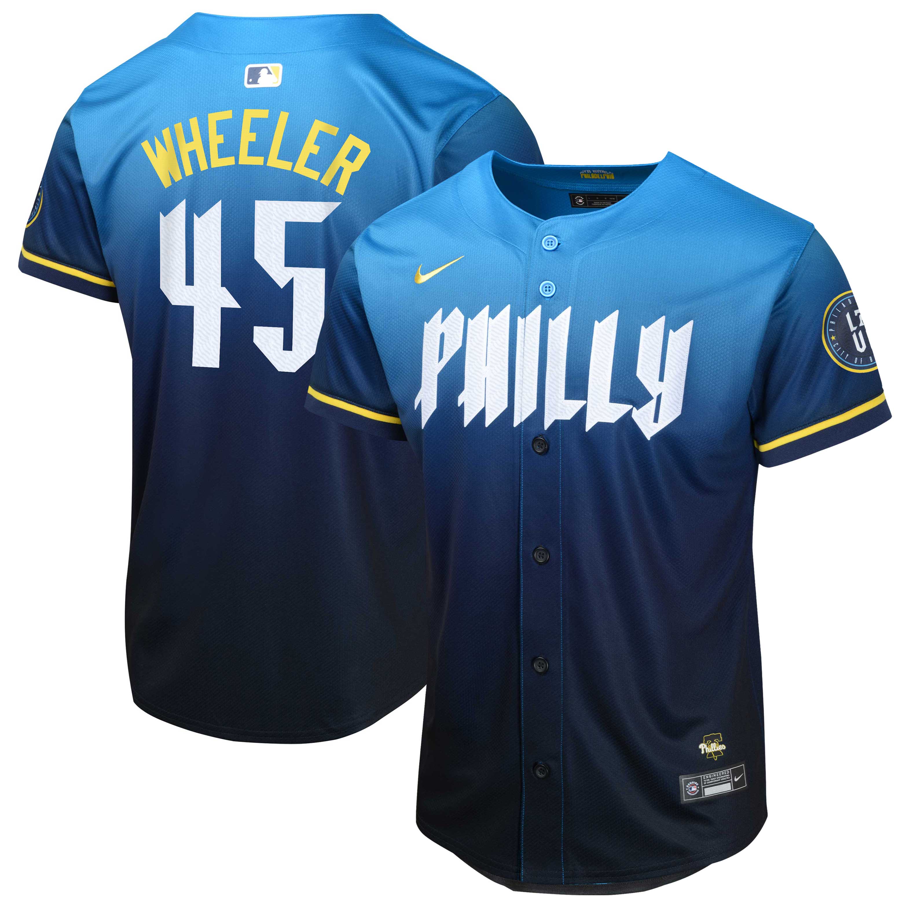 Zack Wheeler Philadelphia Phillies  Youth 2024 City Connect Limited Player Jersey - Blue