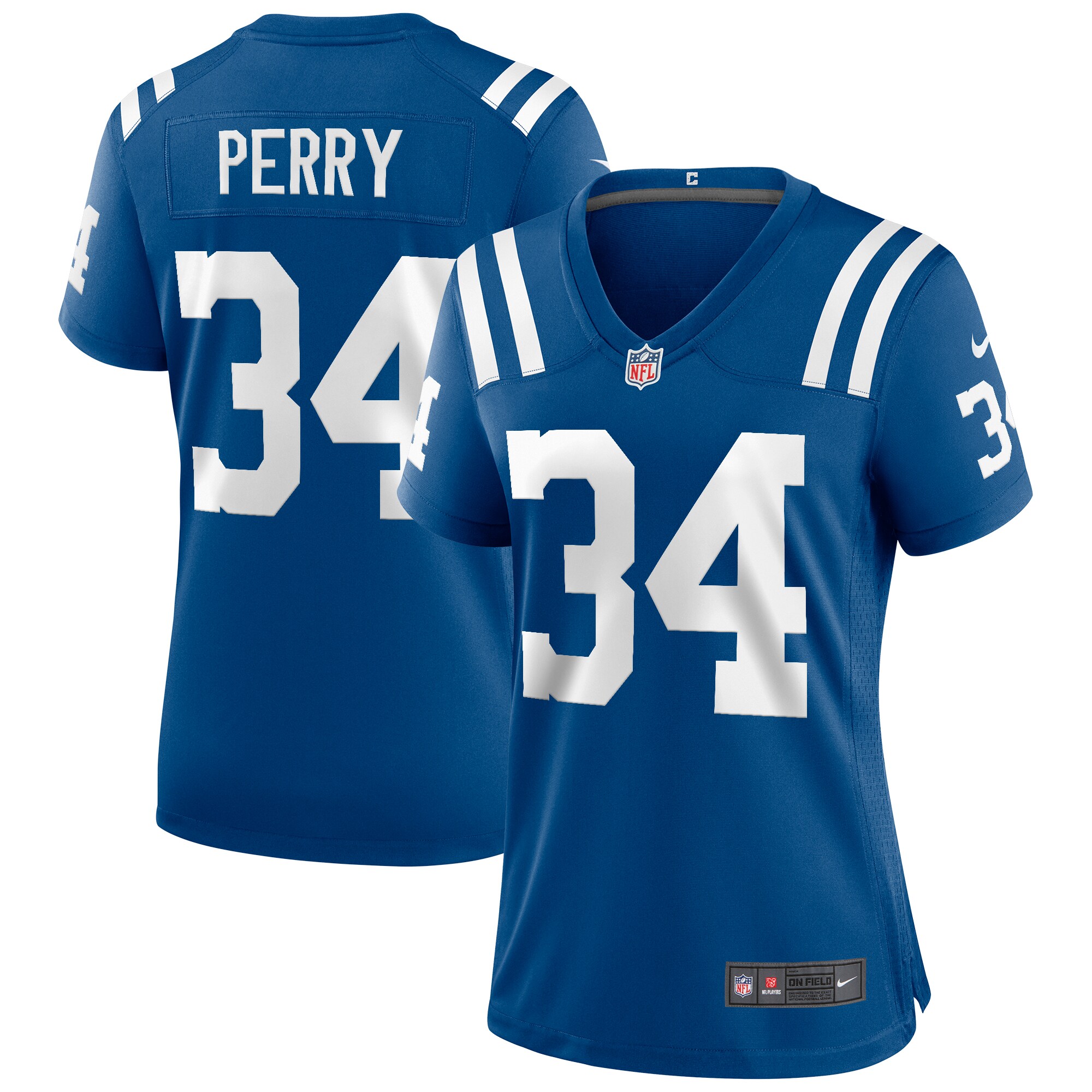 Joe Perry Indianapolis Colts  Women's Game Retired Player Jersey - Royal