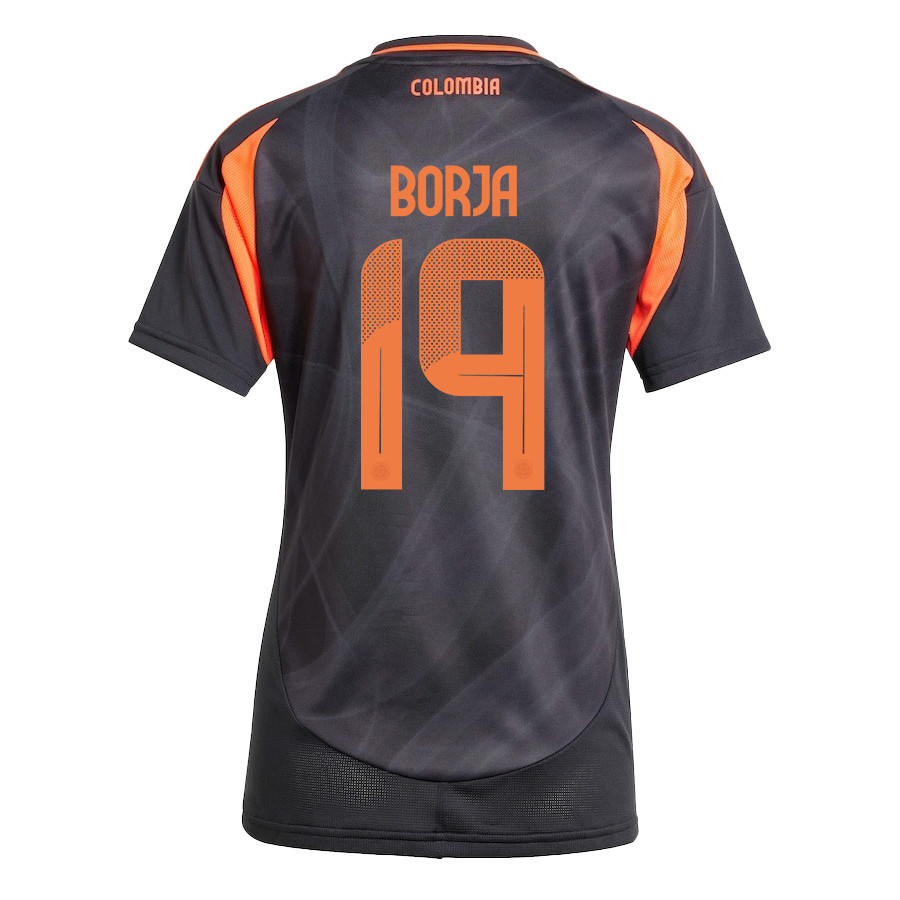 Miguel Borja 19 Colombia National Team 2024/25 Away Women Jersey - Black