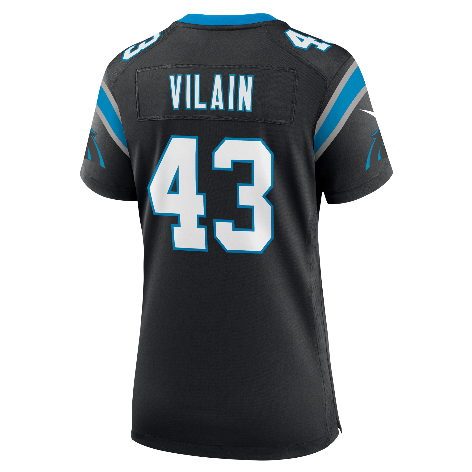 Luiji Vilain Carolina Panthers  Women's  Game Jersey -  Black