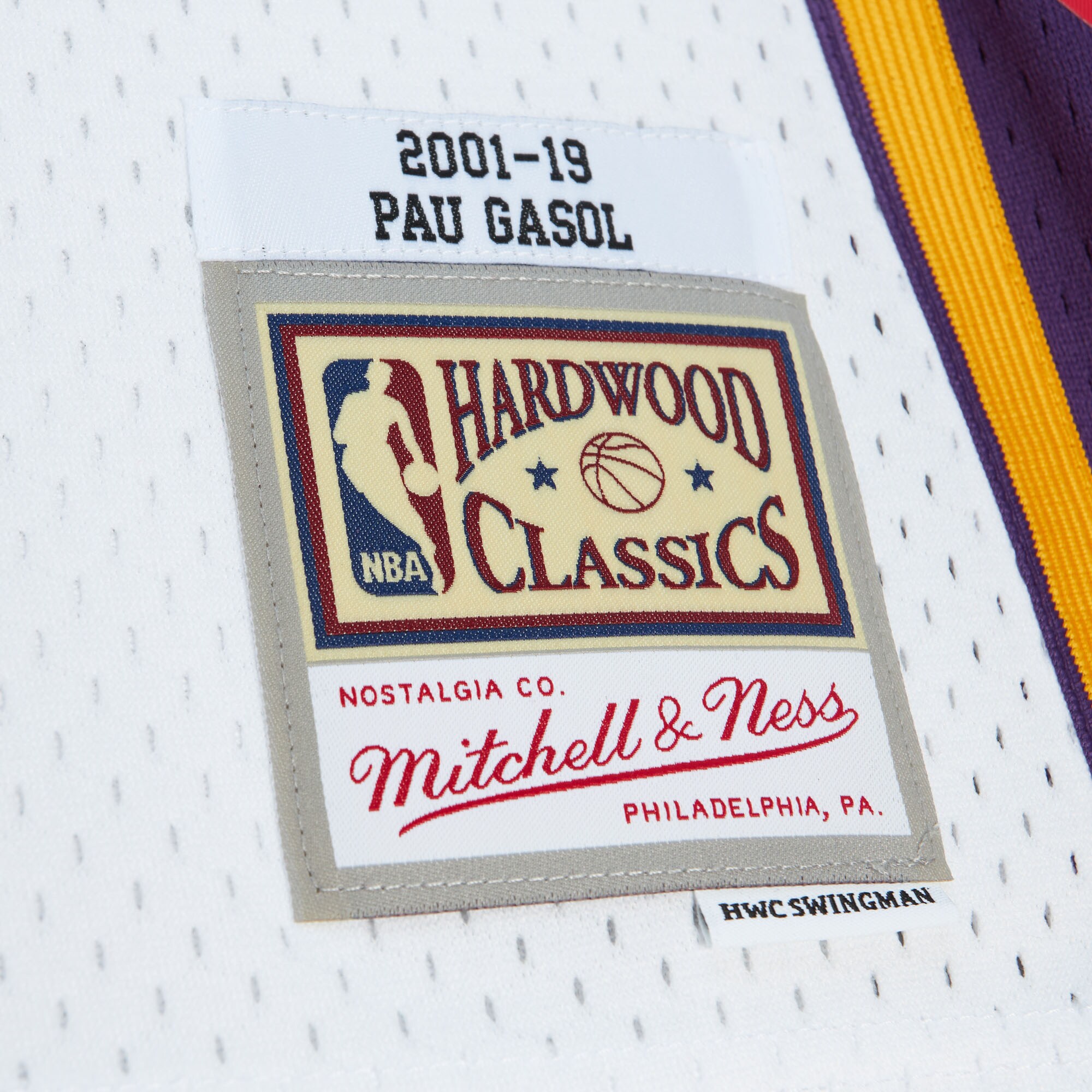 Pau Gasol Los Angeles Lakers Mitchell & Ness Unisex Hall of Fame Class of 2023 Throwback Swingman Jersey - White