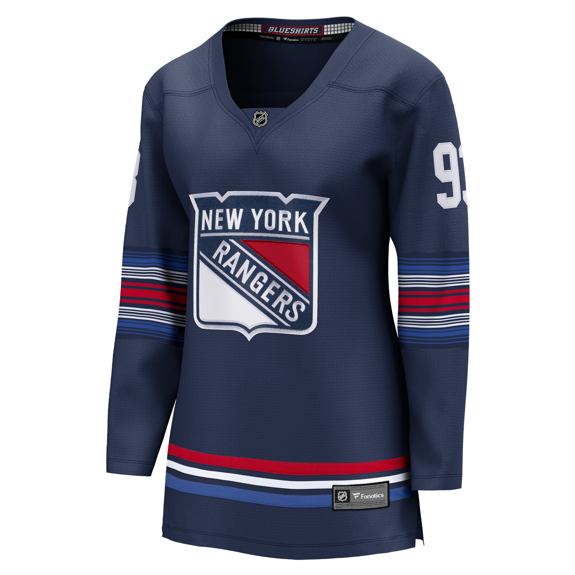 Mika Zibanejad New York Rangers Fanatics Women's Alternate Premier Breakaway Player Jersey - Navy