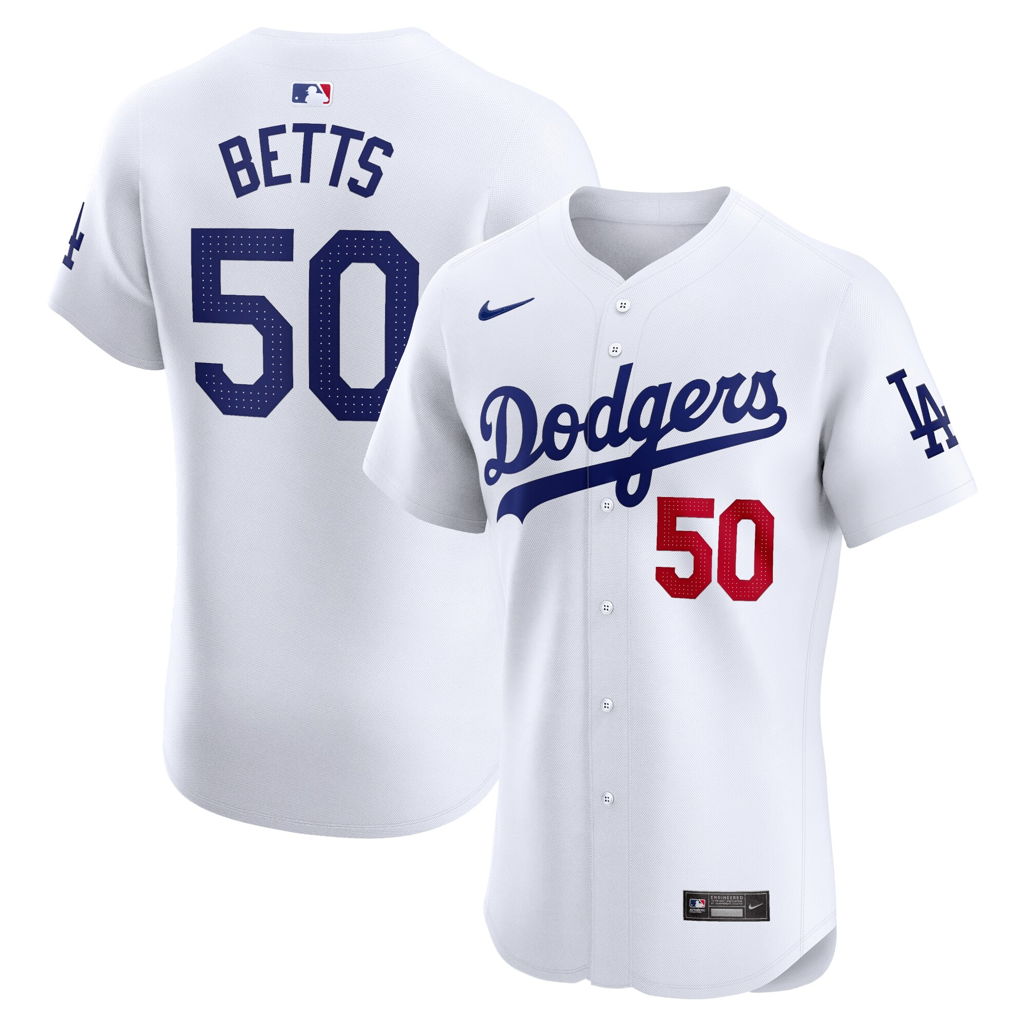 Mookie Betts Los Angeles Dodgers  Home Elite Jersey - White