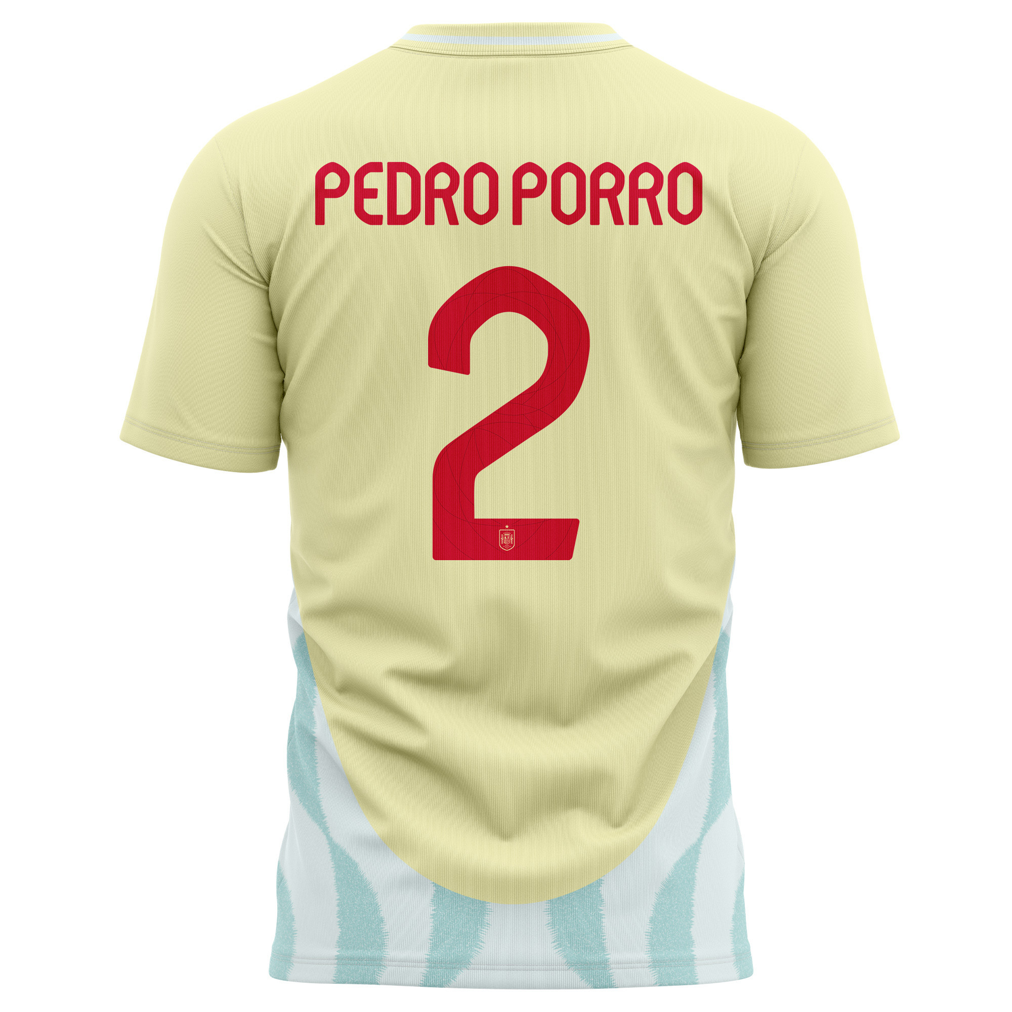 Pedro Porro 2 Spain National Team 2024 Away Kits AOP T-shirt - Yellow