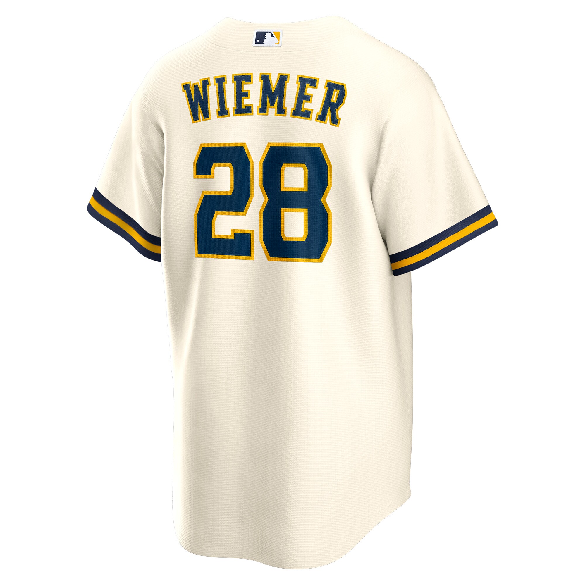 Joey Wiemer Milwaukee Brewers  Home Replica Player Jersey - Cream