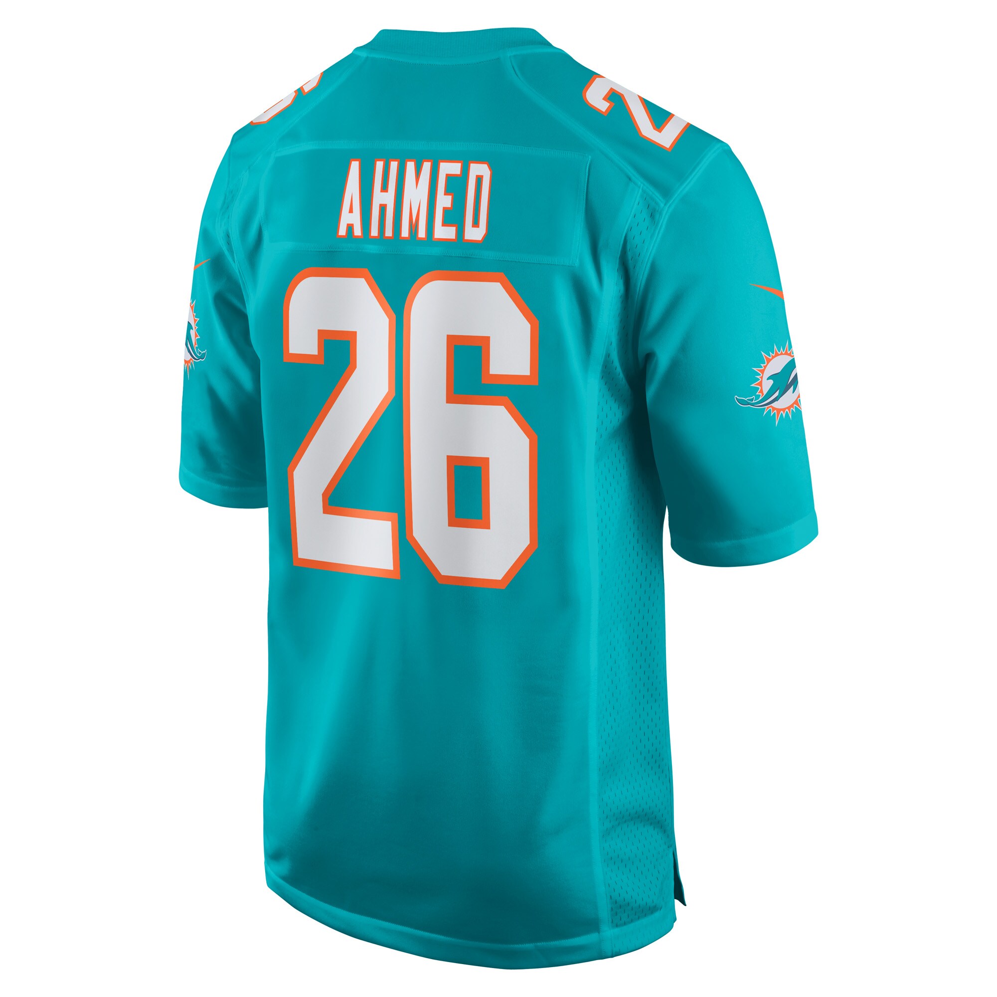 Salvon Ahmed Miami Dolphins  Game Jersey - Aqua