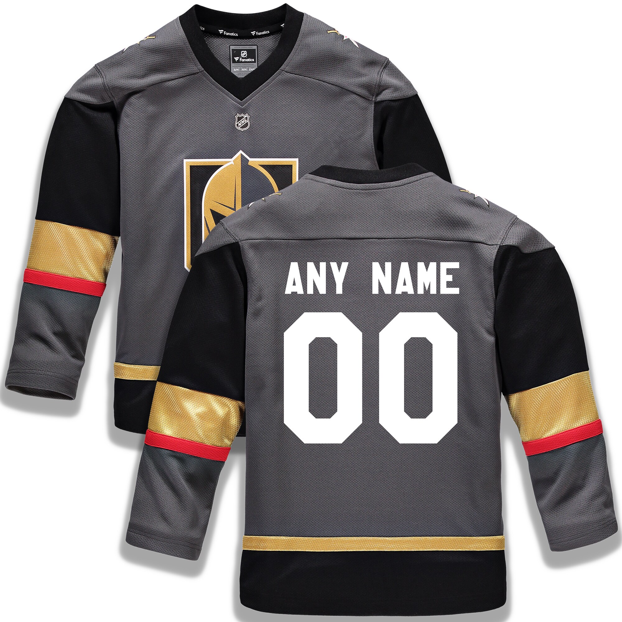Vegas Golden Knights Fanatics Youth Alternate Replica Custom Jersey - Gray