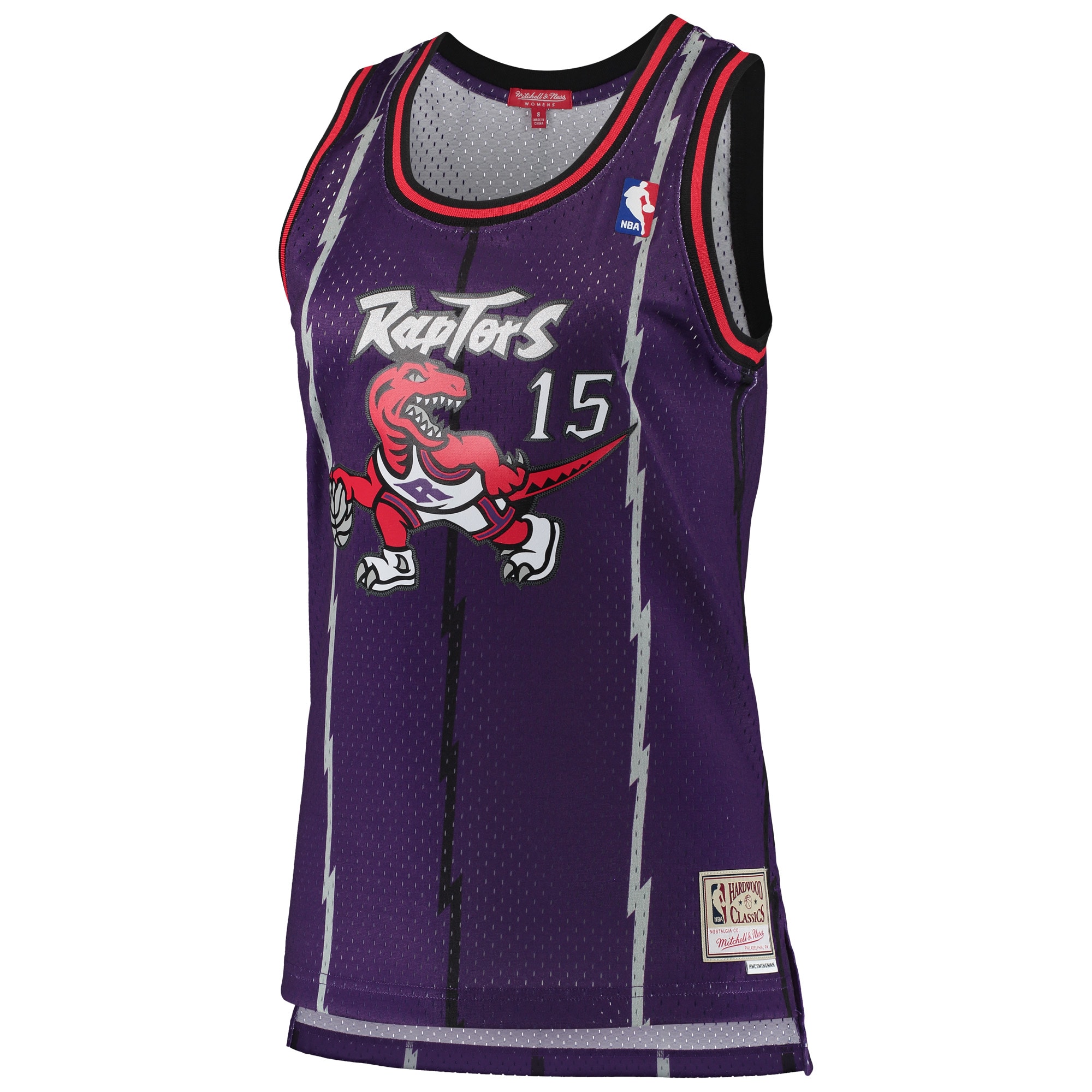 Vince Carter Toronto Raptors Mitchell & Ness Women's 1998\/99 Hardwood Classics Swingman Jersey - Purple
