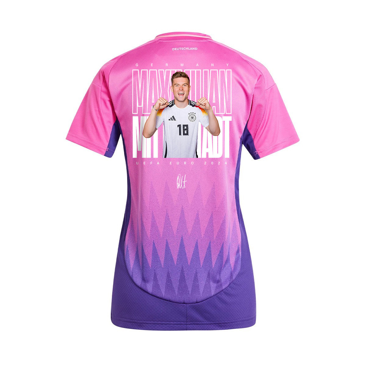 Maximilian Mittelstädt 18 Signed Young Talent Germany National Team 2024 Away WOMEN Jersey - Purple