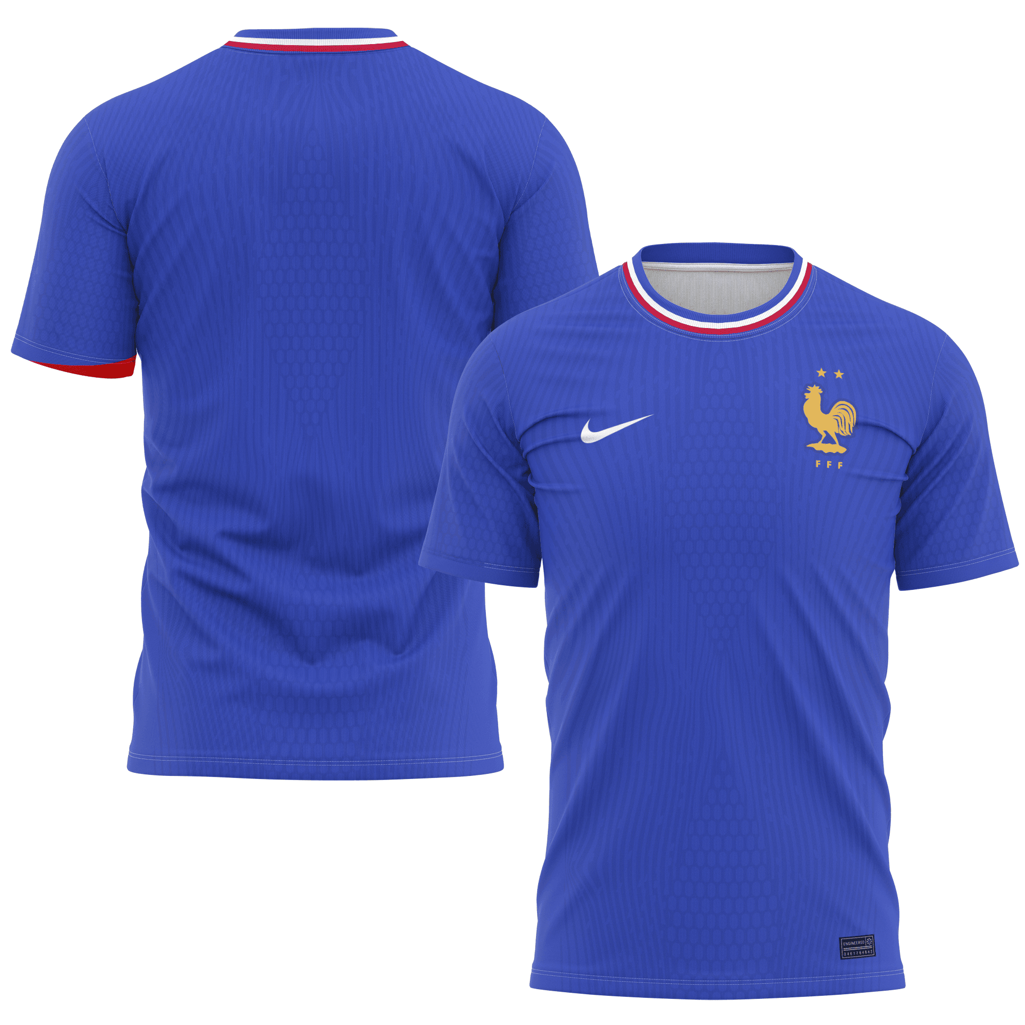 France National Team 2024 Away Kits AOP T-shirt - Blue