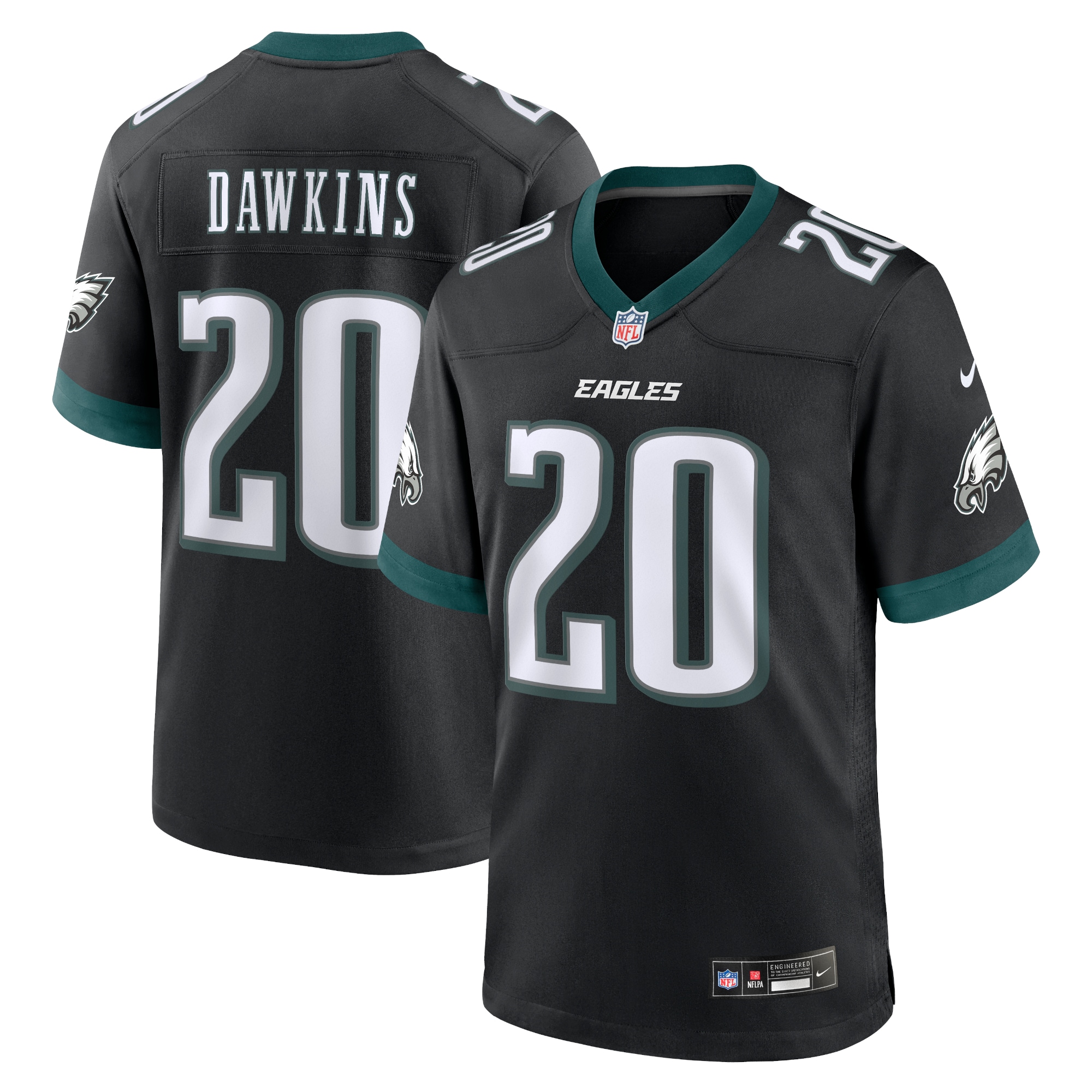 Brian Dawkins Philadelphia Eagles  Alternate Game Jersey - Black