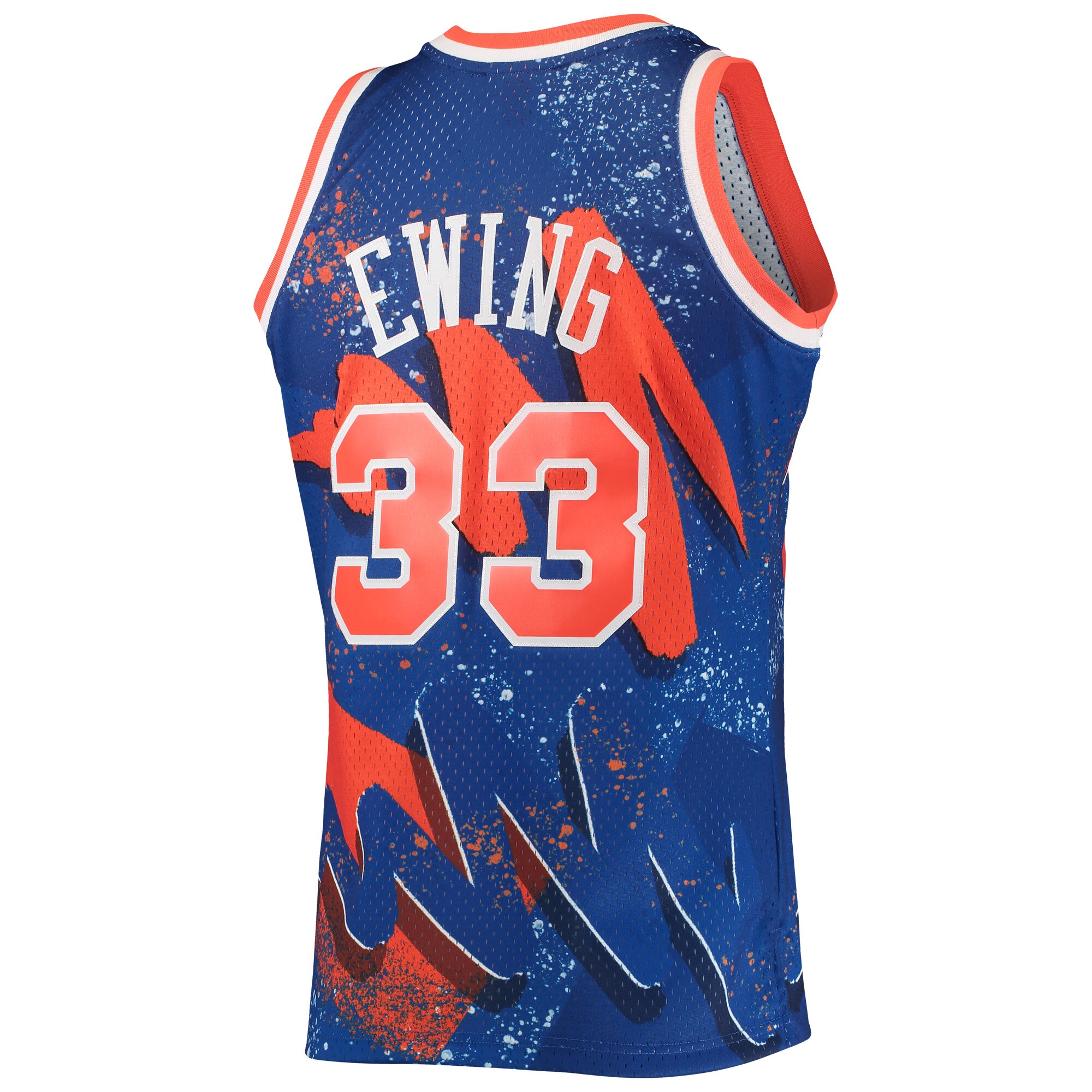 Patrick Ewing New York Knicks Mitchell & Ness Hardwood Classics 1991\/92 Hyper Hoops Swingman Jersey - Blue
