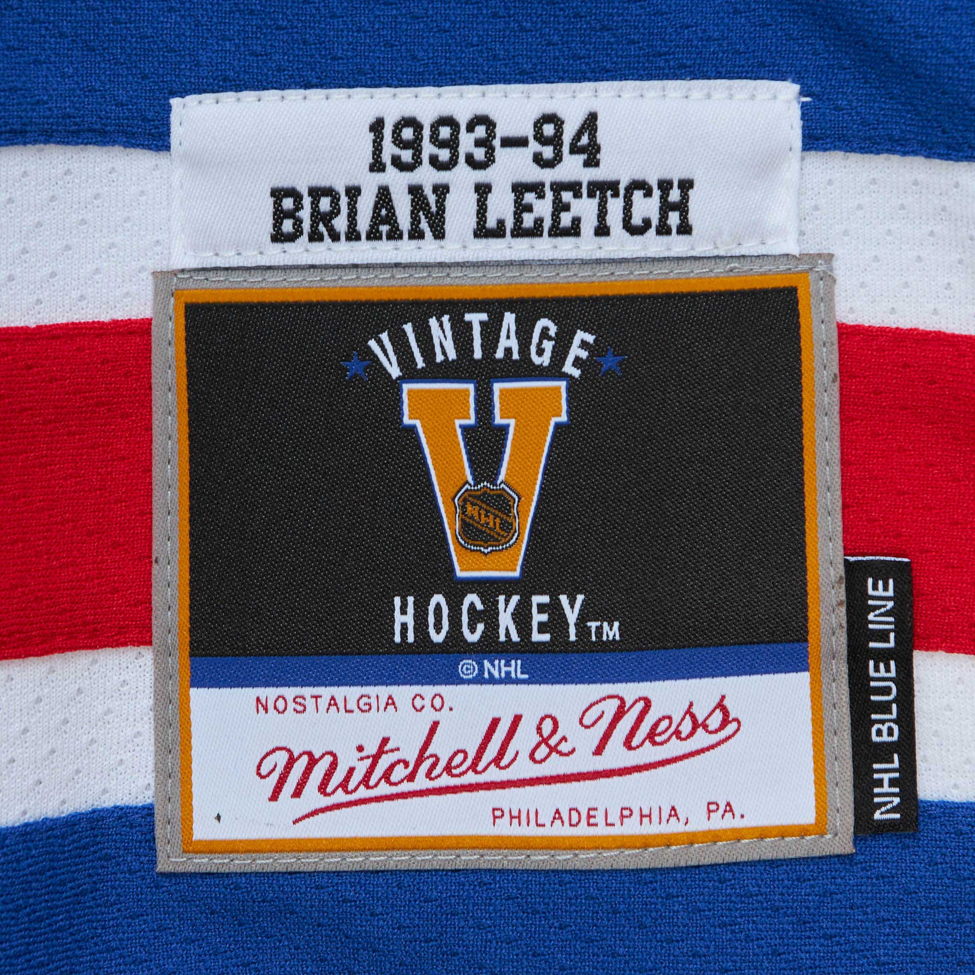 Brian Leetch New York Rangers Mitchell & Ness Alternate Captain Patch 1993\/94 Blue Line Player Jersey - White