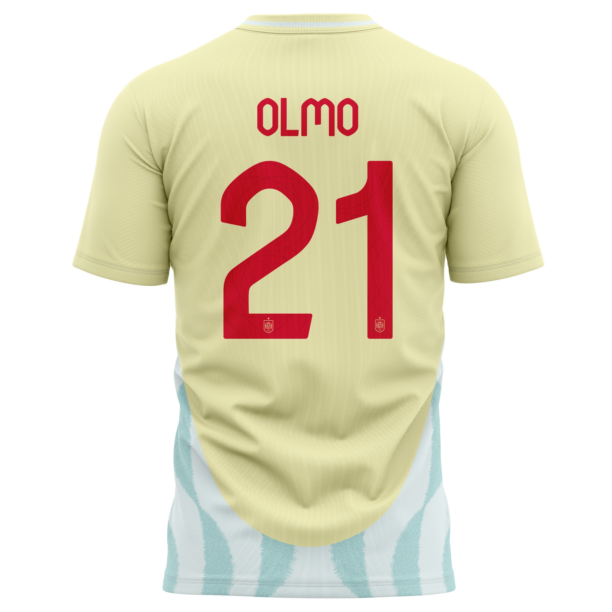 Dani Olmo 21 Spain National Team 2024 Away Kits AOP T-shirt - Yellow