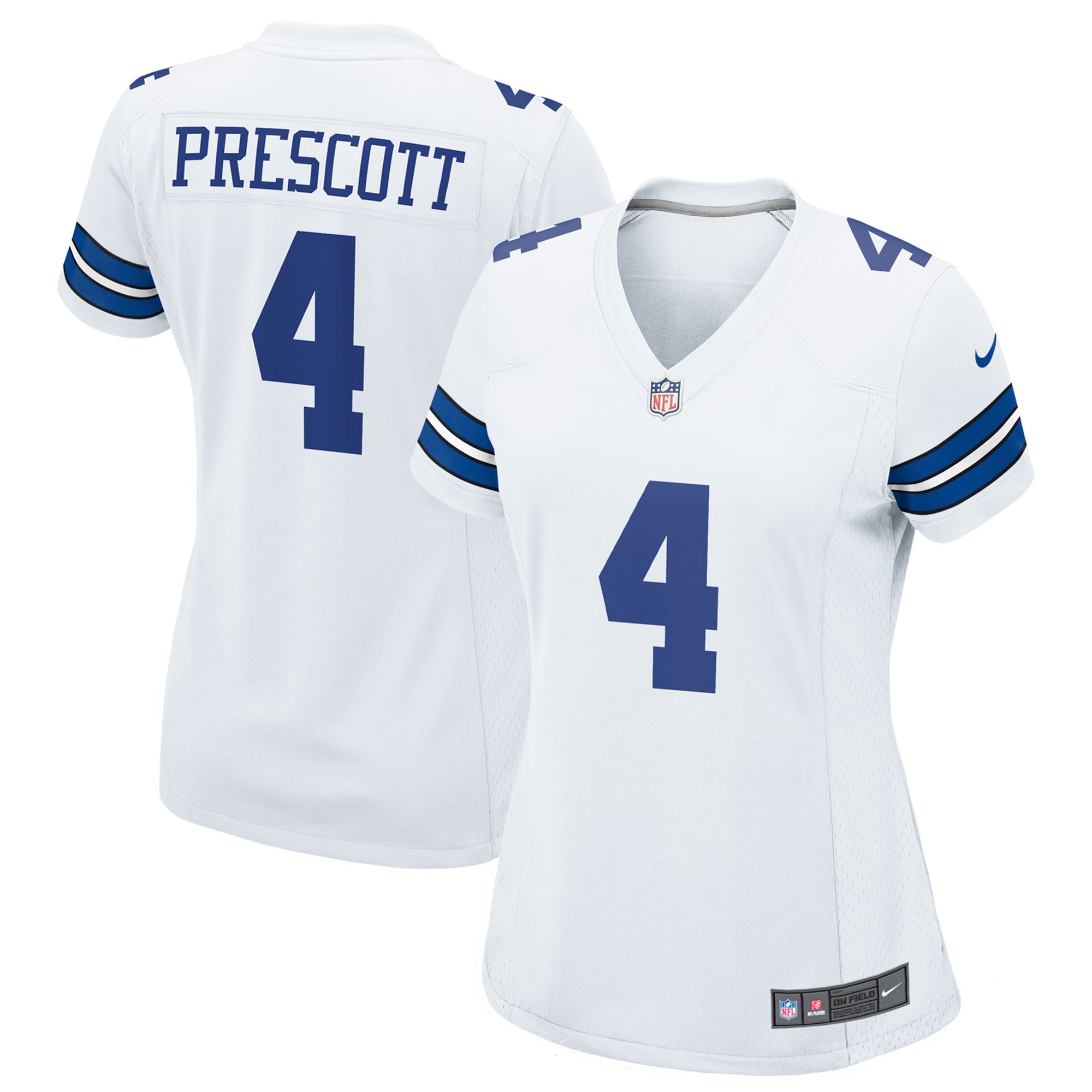 Dak Prescott Dallas Cowboys  Women's Team Game Jersey - White