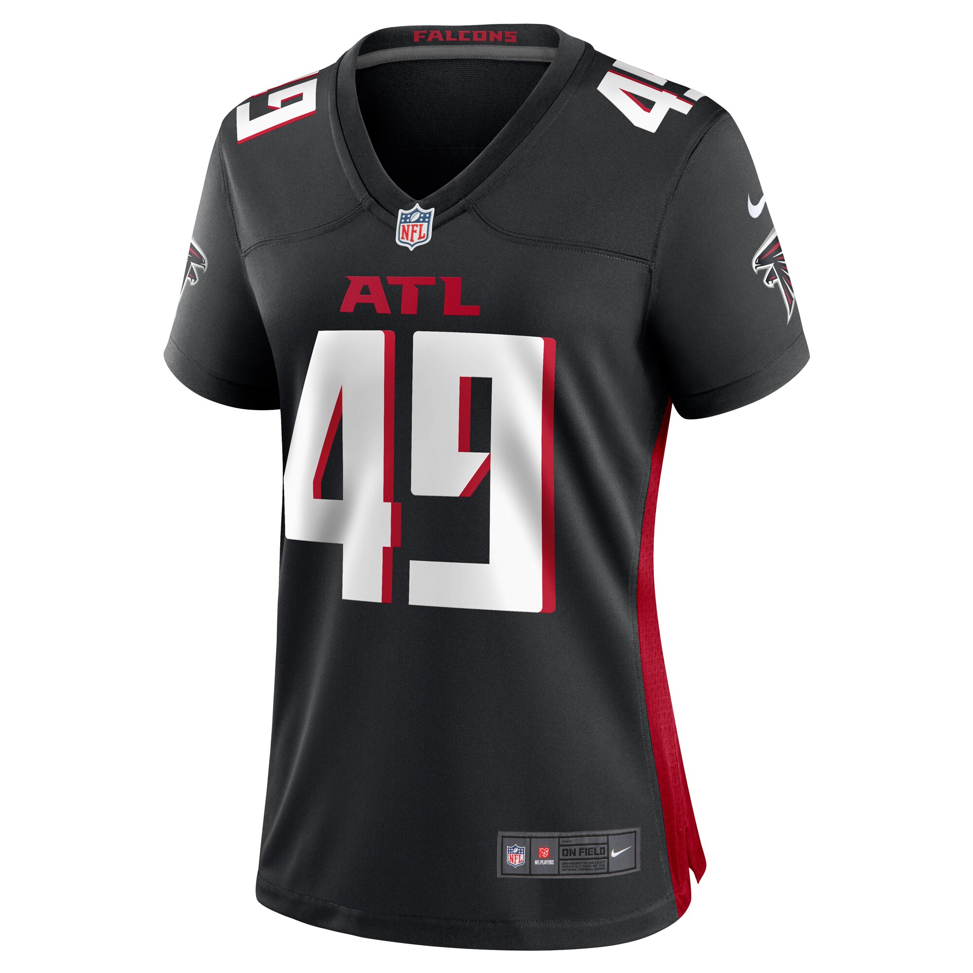 Liam McCullough Atlanta Falcons  Women's Team Game Jersey -  Black