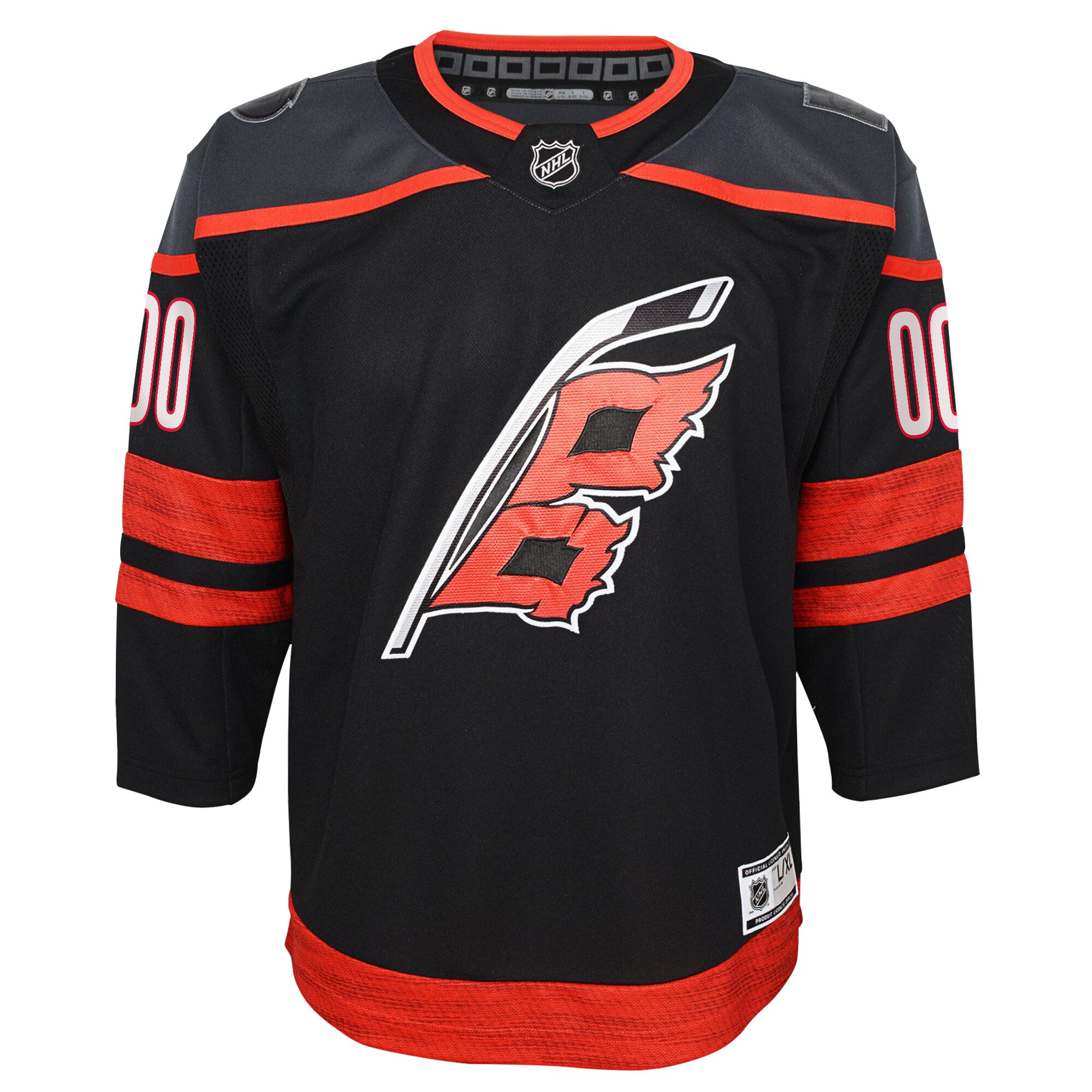Carolina Hurricanes Youth Home Premier Custom Jersey - Black