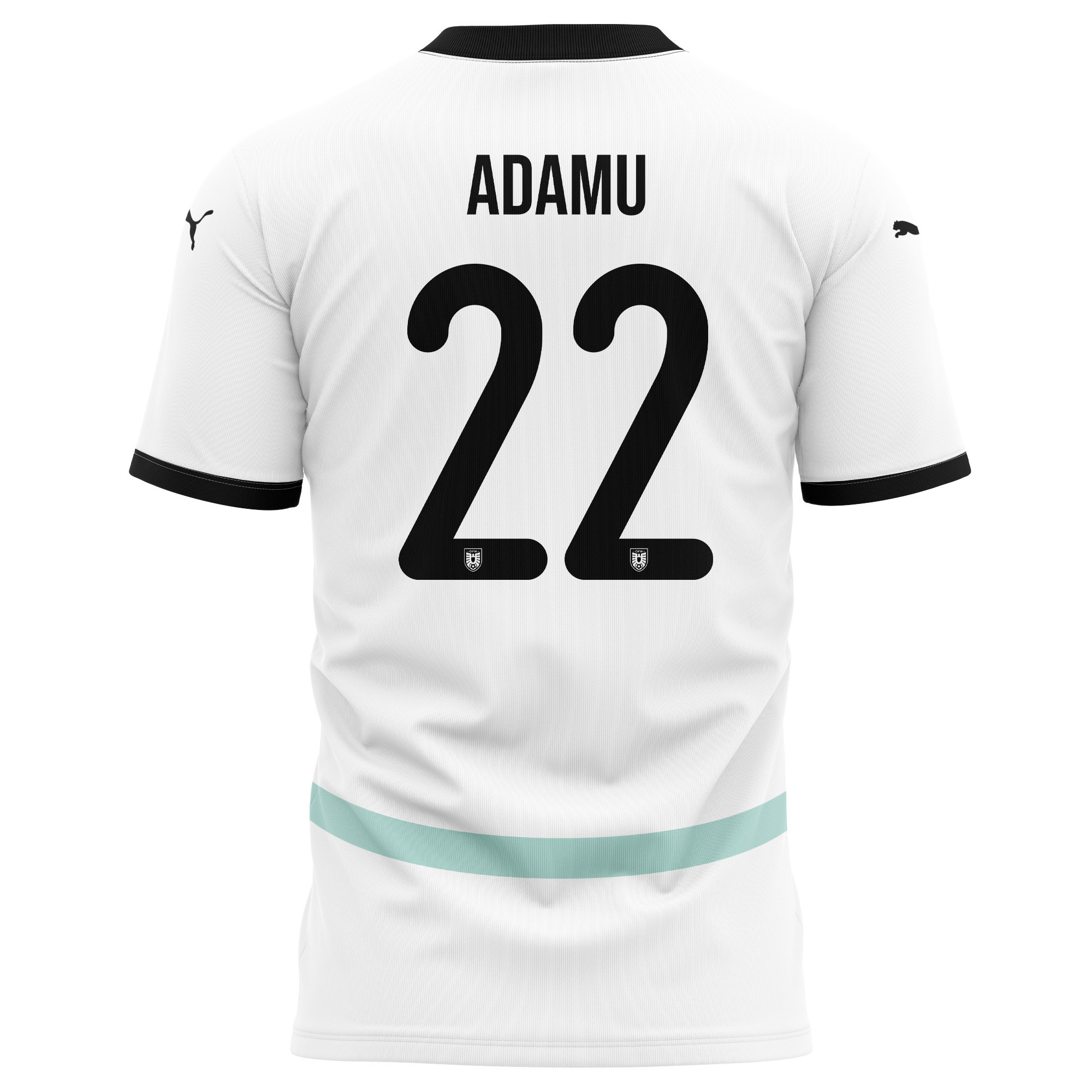 Junior Adamu 22 Austria National Team 2024/25 Away Kits AOP T-shirt - White