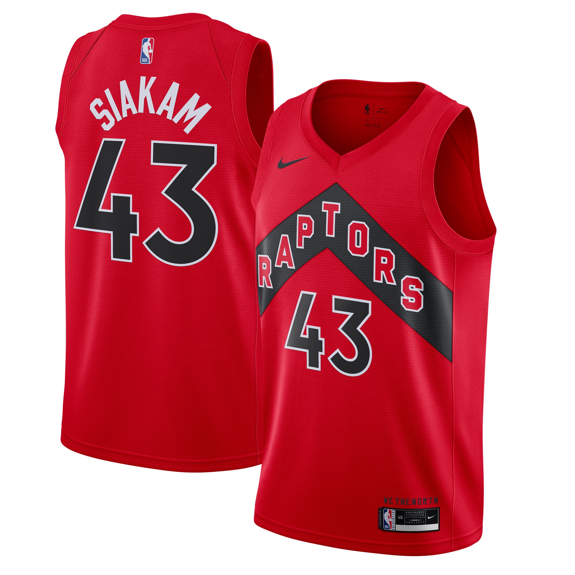 Pascal Siakam Toronto Raptors  2020\/21 Icon Swingman Jersey - Red