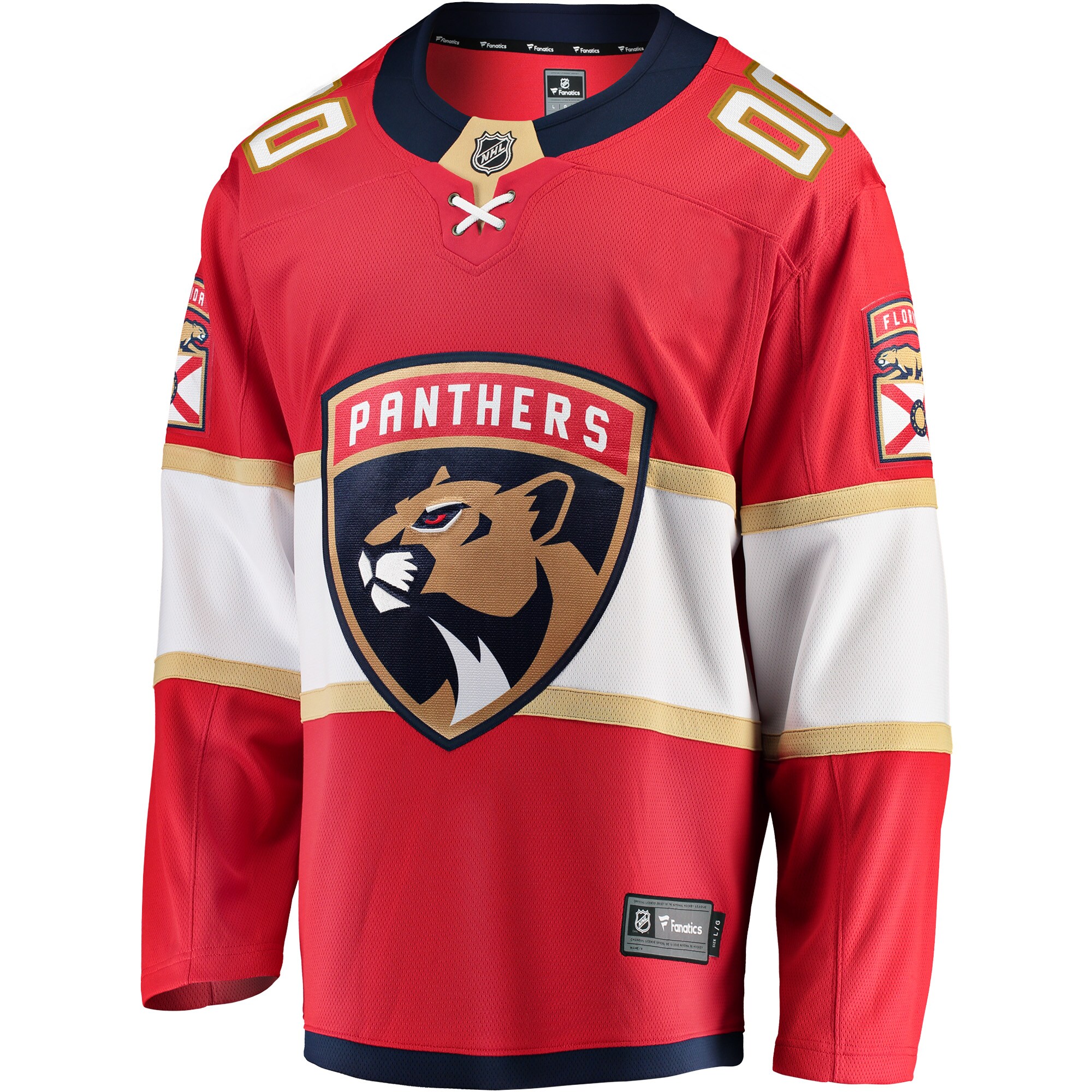 Florida Panthers Fanatics Youth Home Breakaway Custom Jersey - Red