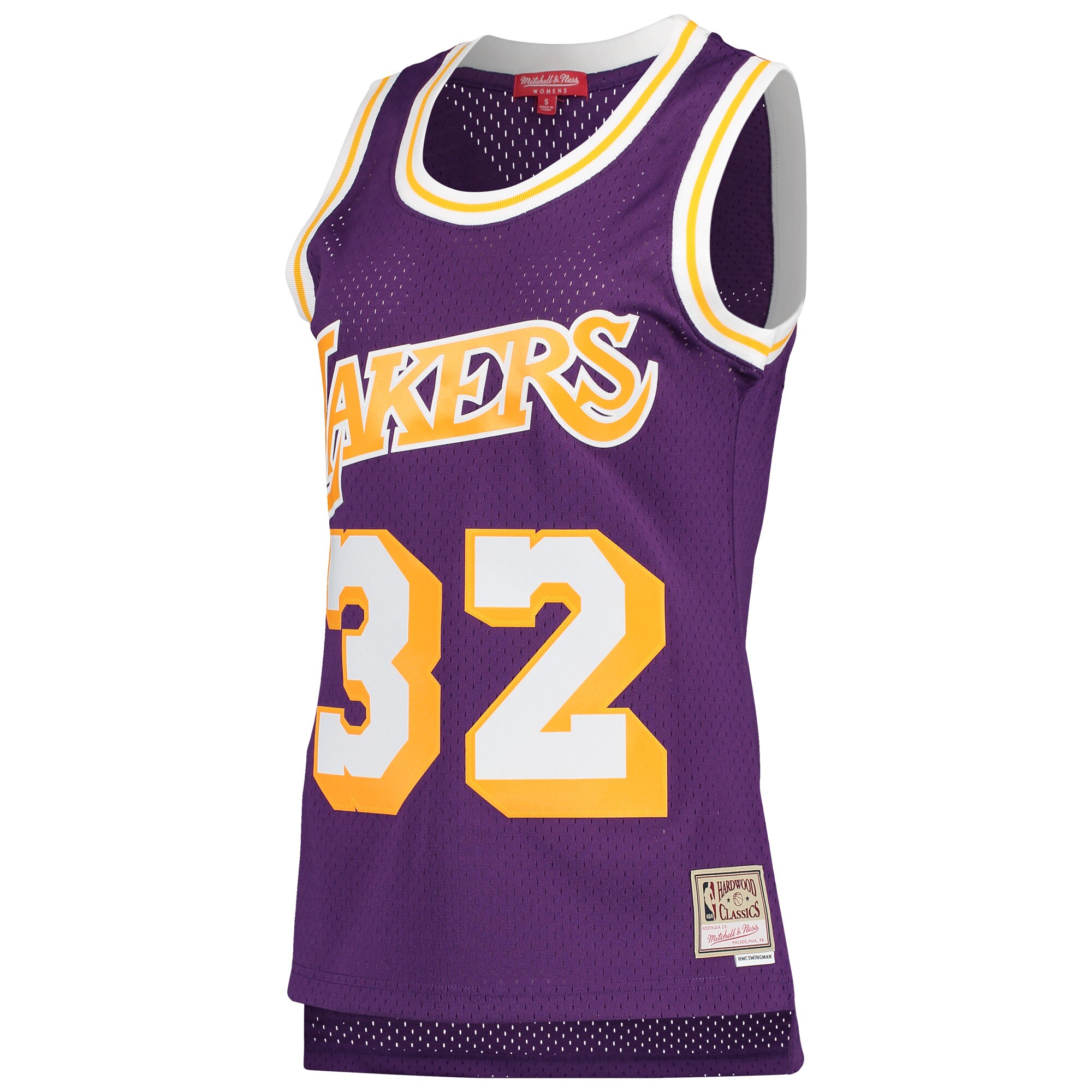 Magic Johnson Los Angeles Lakers Mitchell & Ness Women's Hardwood Classics 1984\/85 Swingman Jersey - Purple