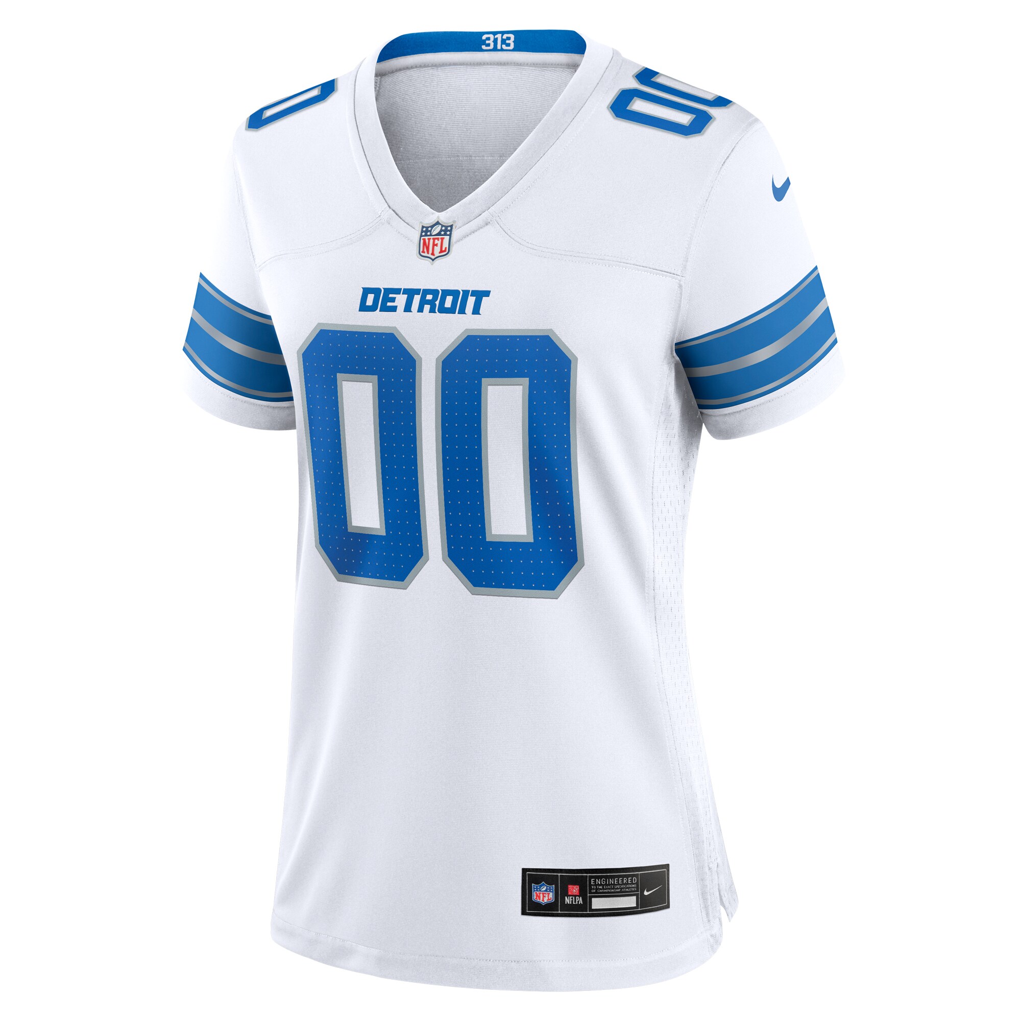 Detroit Lions  Women's Custom Game Jersey - White