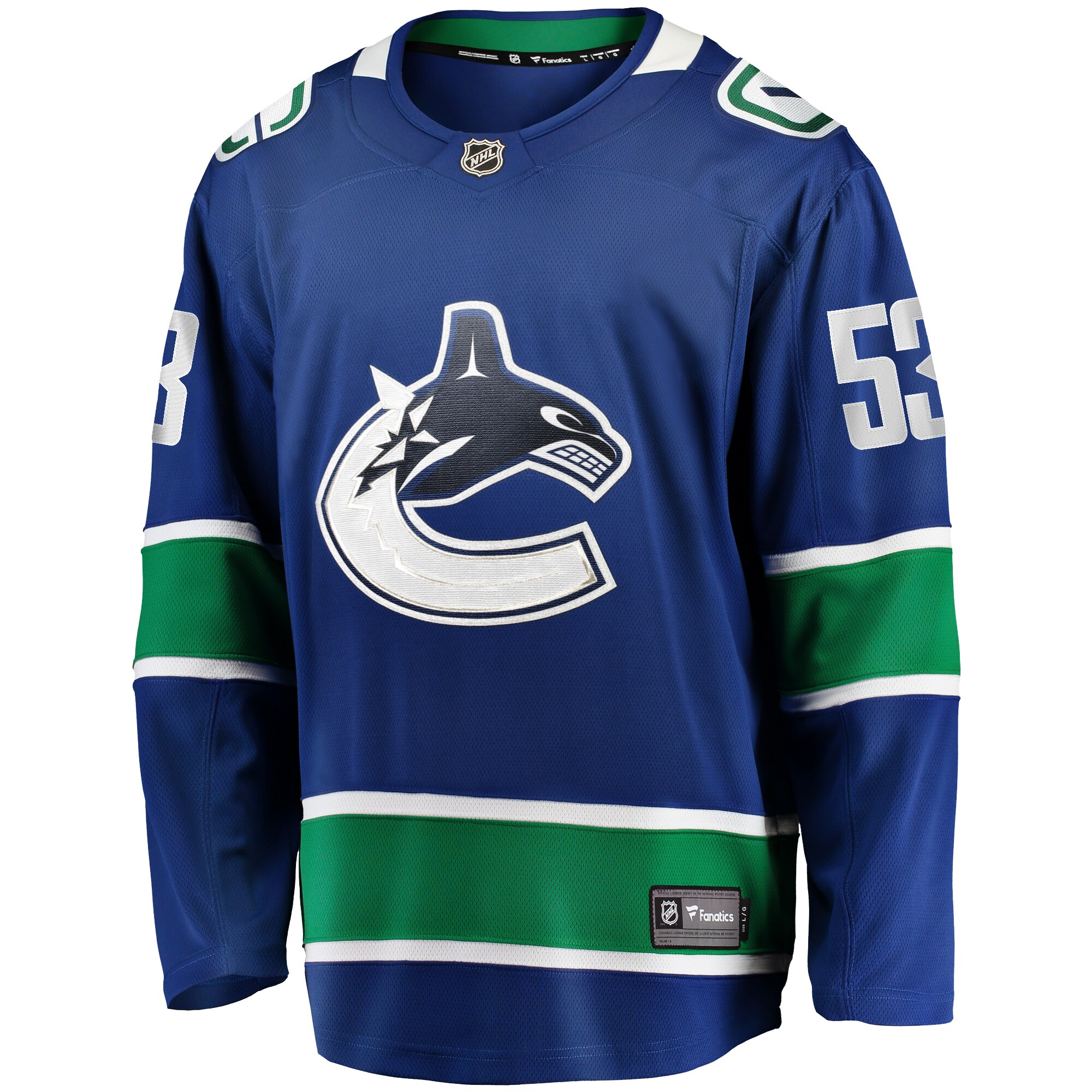 Teddy Blueger Vancouver Canucks Fanatics Home Breakaway Jersey - Blue