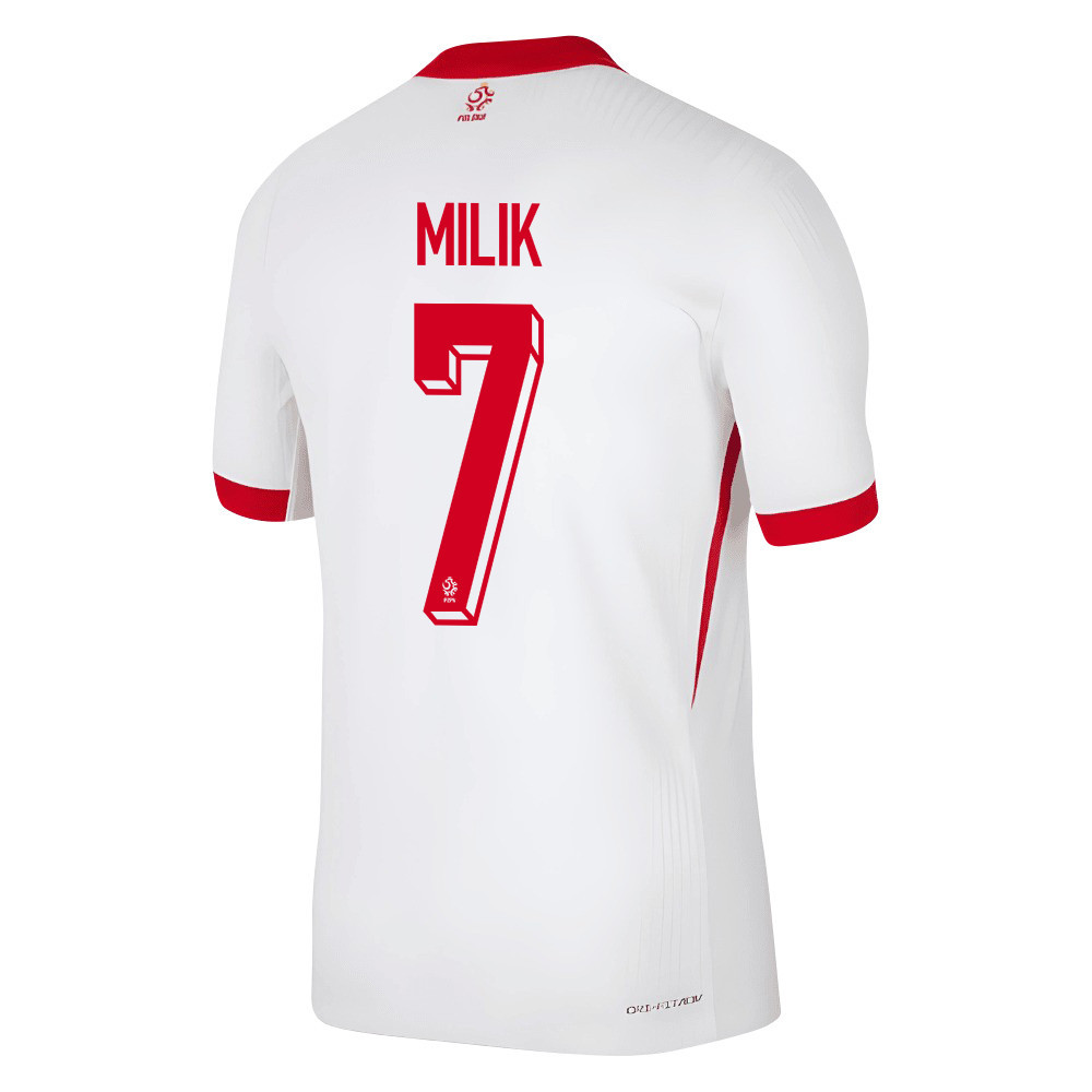 Arkadiusz Milik 7 Poland National Team 2024/25 Home Men Jersey - White