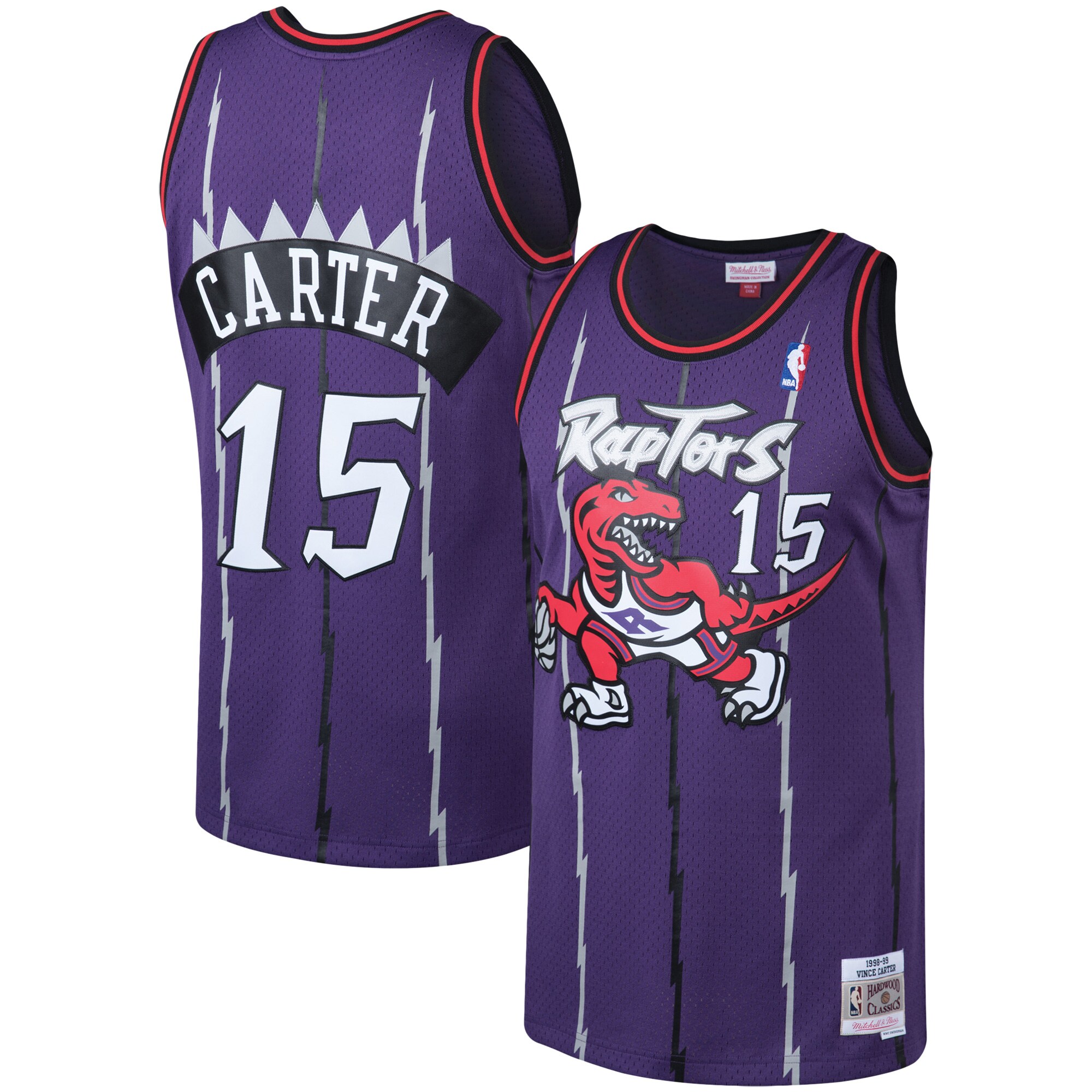 Vince Carter Toronto Raptors Mitchell & Ness 1998\/99 Big & Tall Hardwood Classics Swingman Jersey - Purple