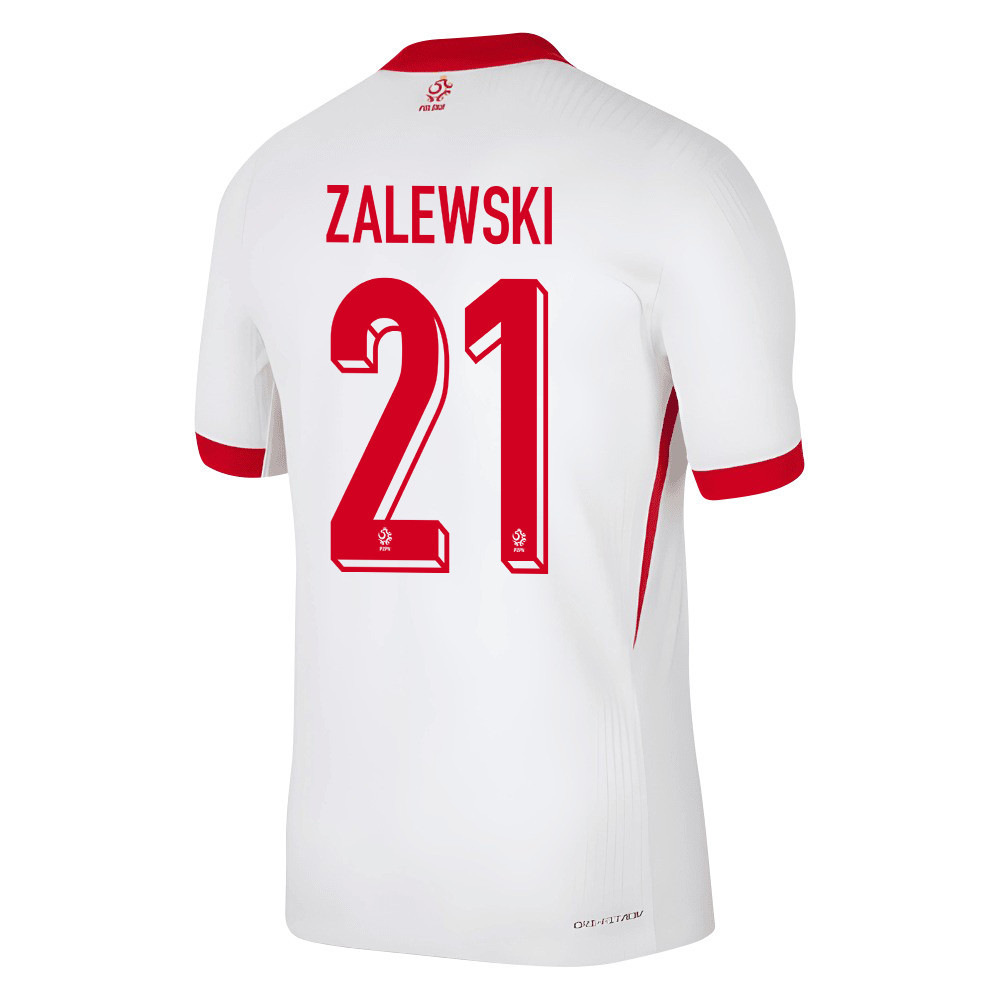 Nicola Zalewski 21 Poland National Team 2024/25 Home Men Jersey - White